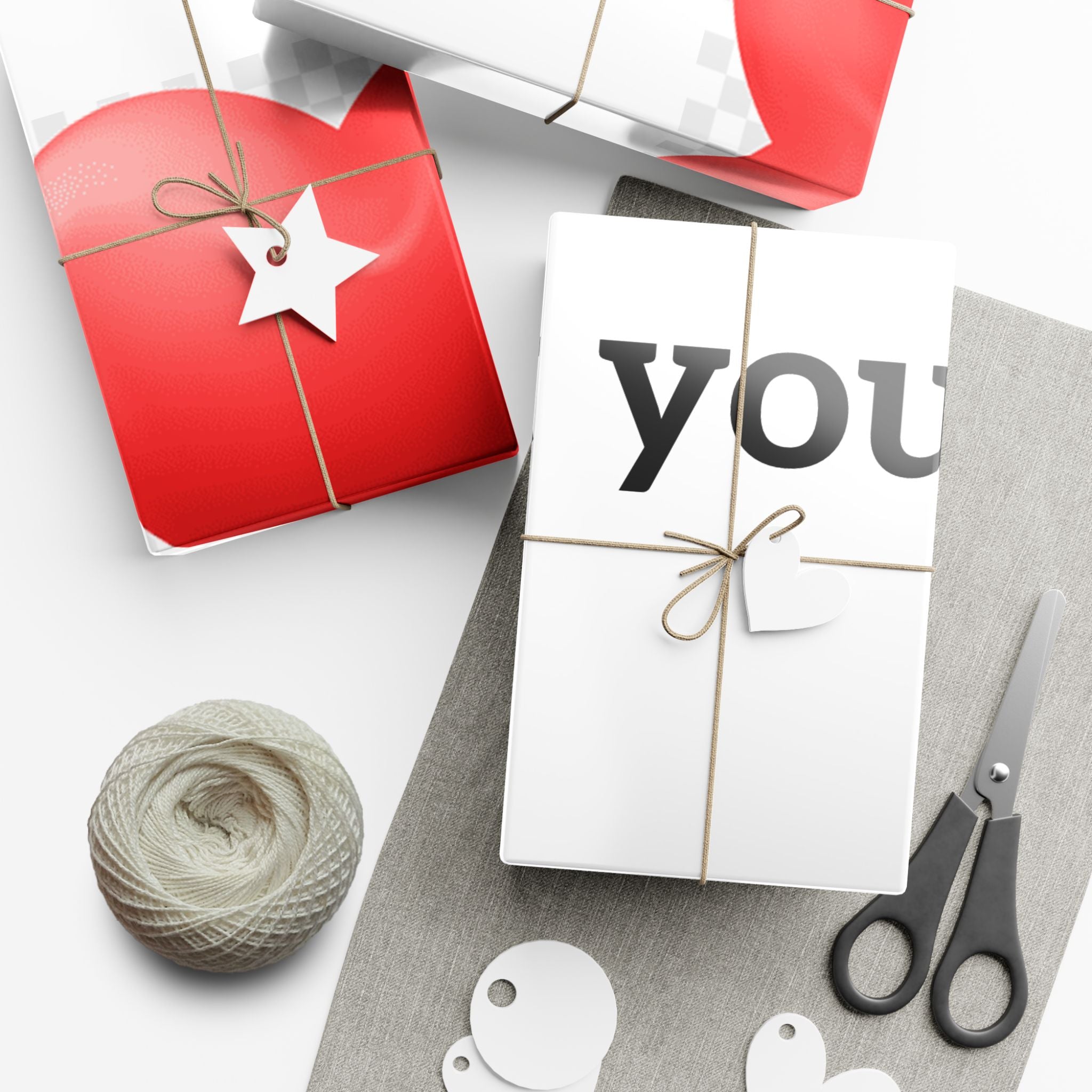 Heart Print Gift Wrap Paper — 'Print it your way' Customizable Wrapping Roll