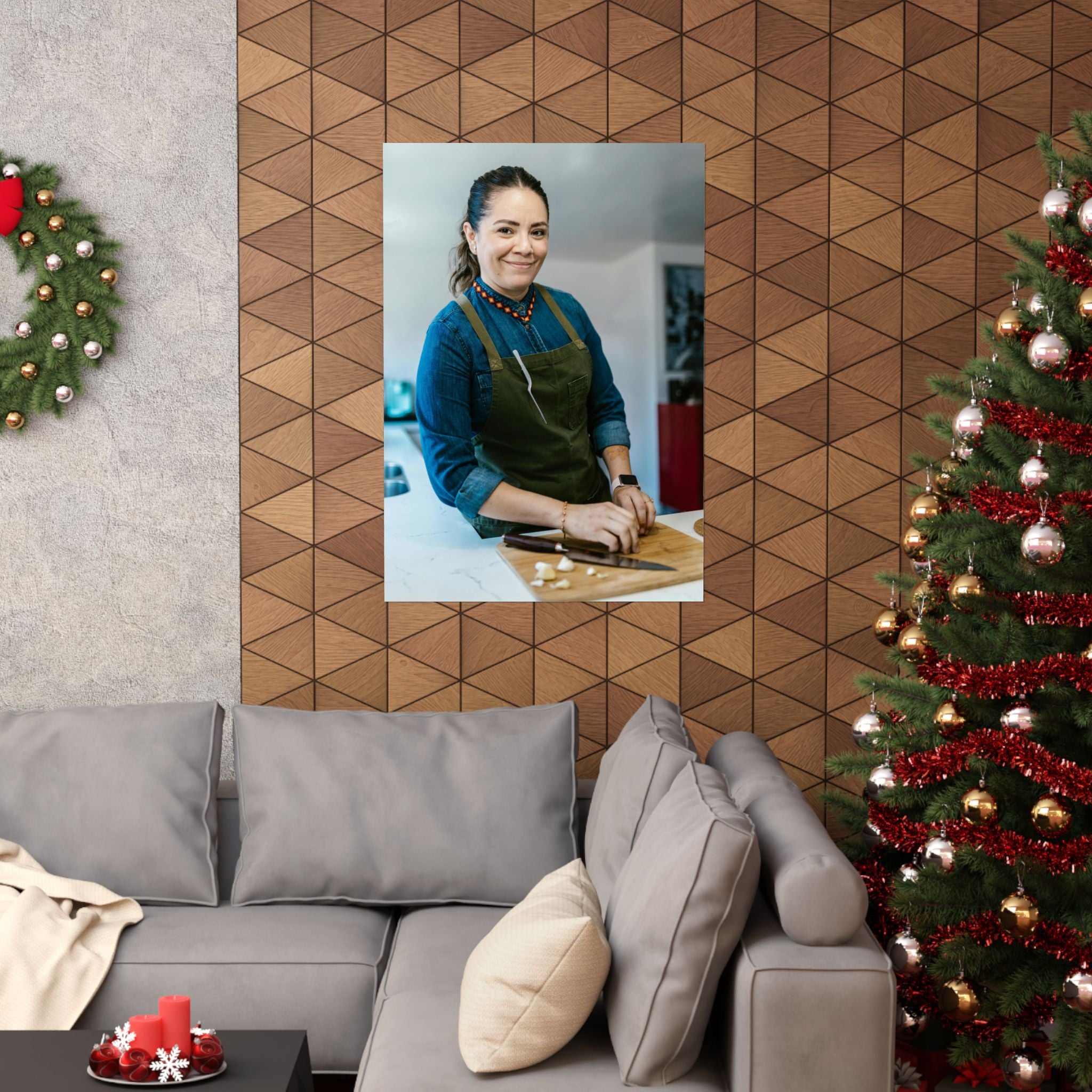 Matte Poster — Female Home Chef Portrait Kitchen Wall Art