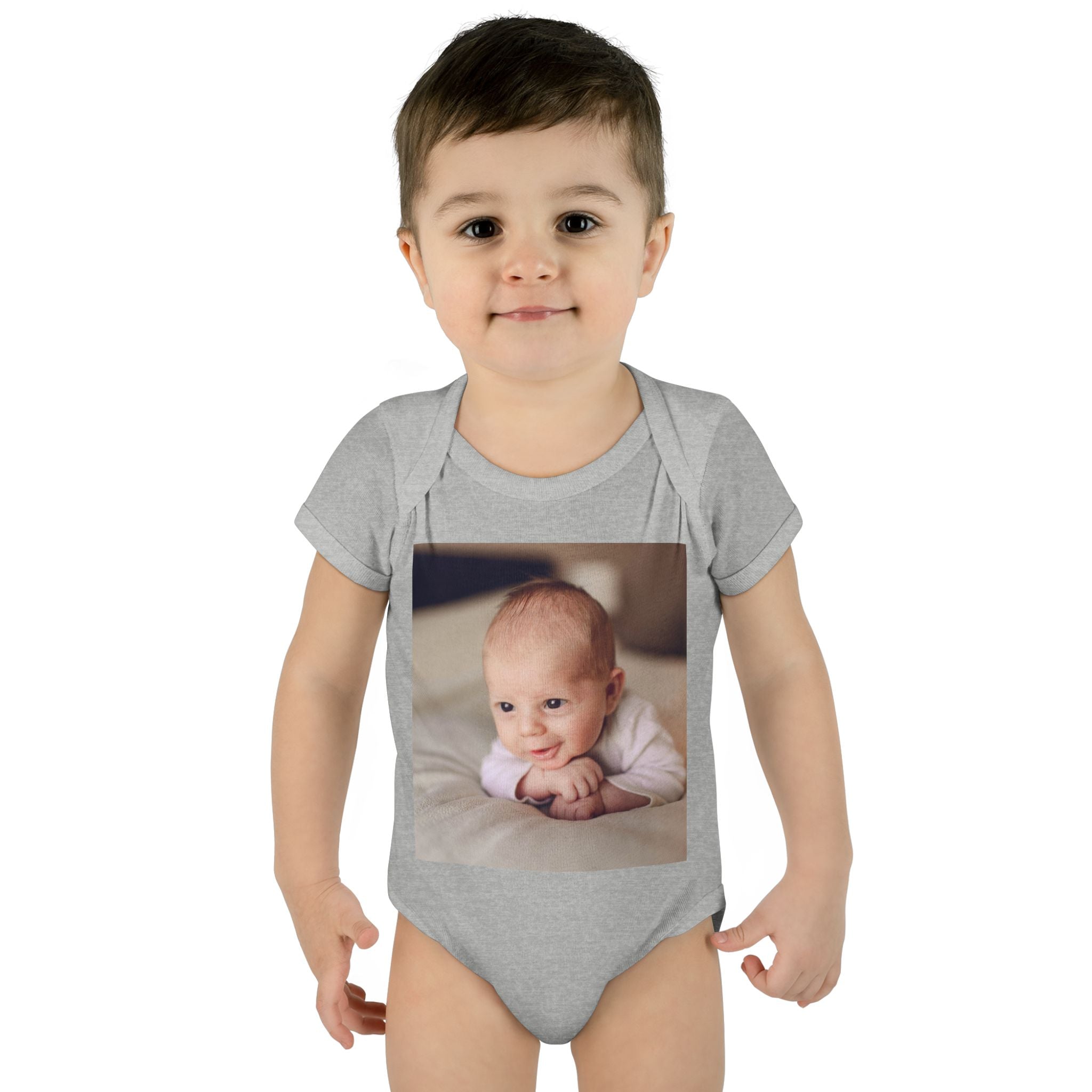 Personalized Photo Infant Bodysuit — Custom Baby Picture Onesie