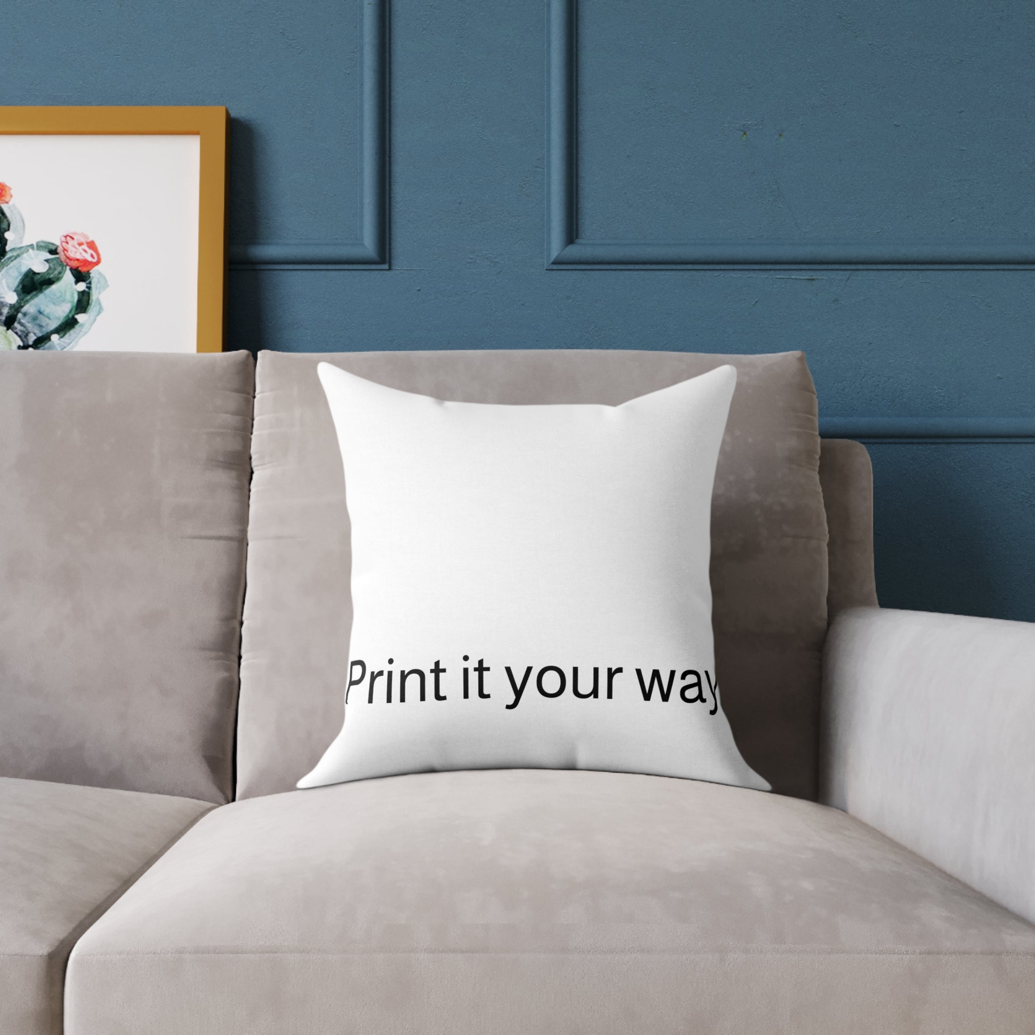 Custom Photo Square Pillow — Personalized Canvas Throw Pillow (Print It Your Way)