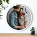Personalized Family Photo Wall Clock — Custom Newborn & Parents Keepsake