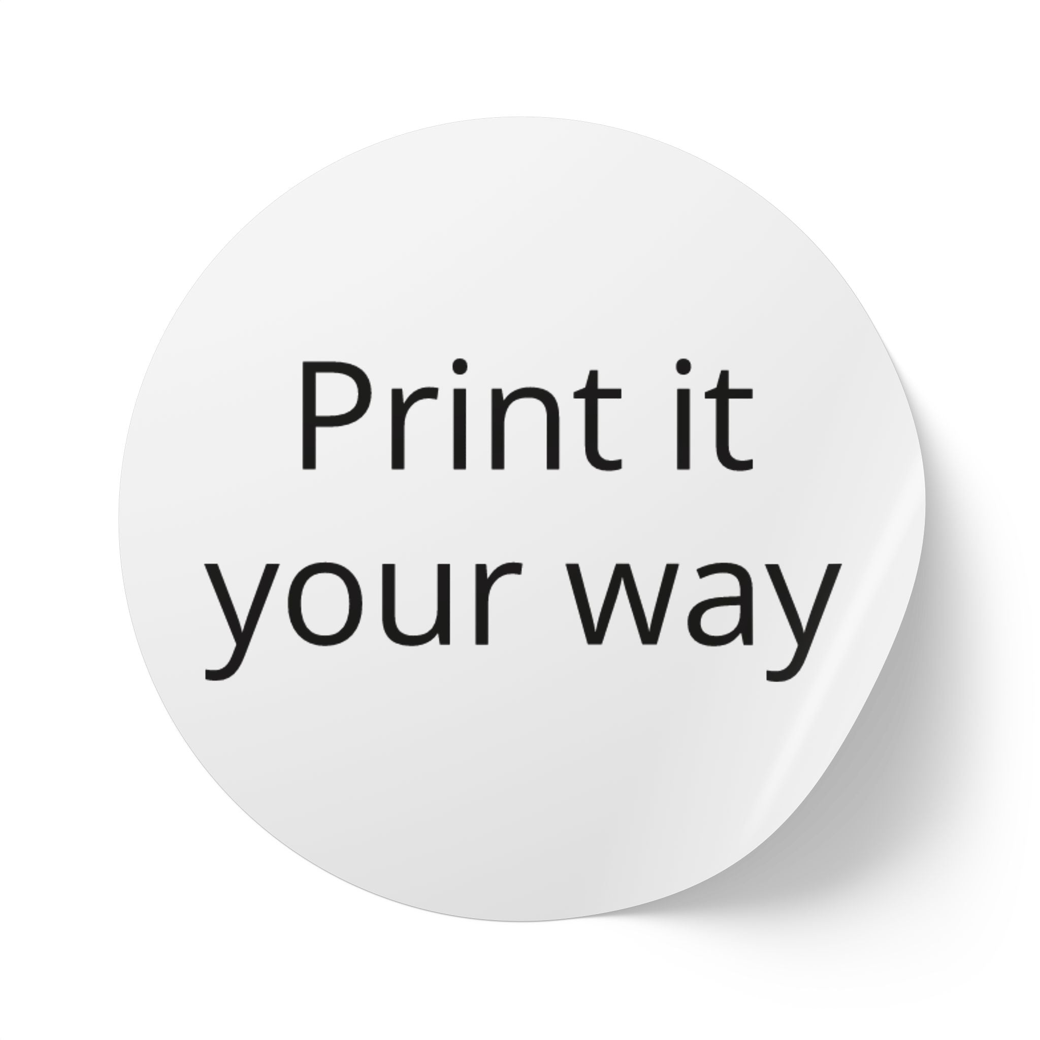 Round Sticker Label Rolls - Custom Printable 'Print it your way' Adhesive Labels