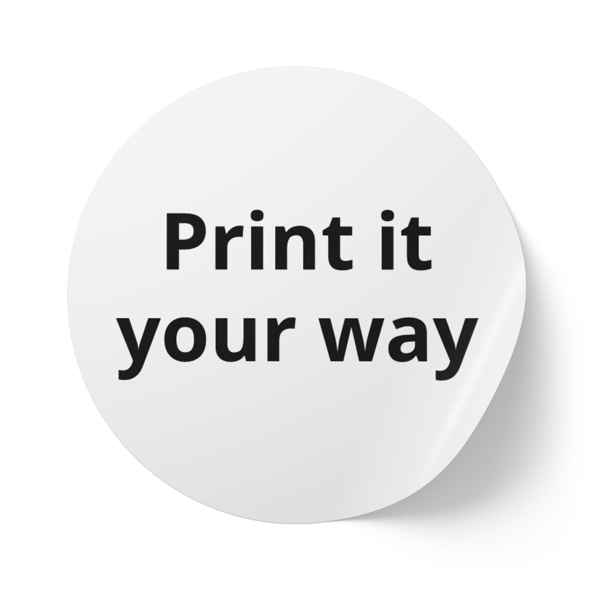 Round Sticker Label Rolls - Custom Printable 'Print it your way' Adhesive Labels