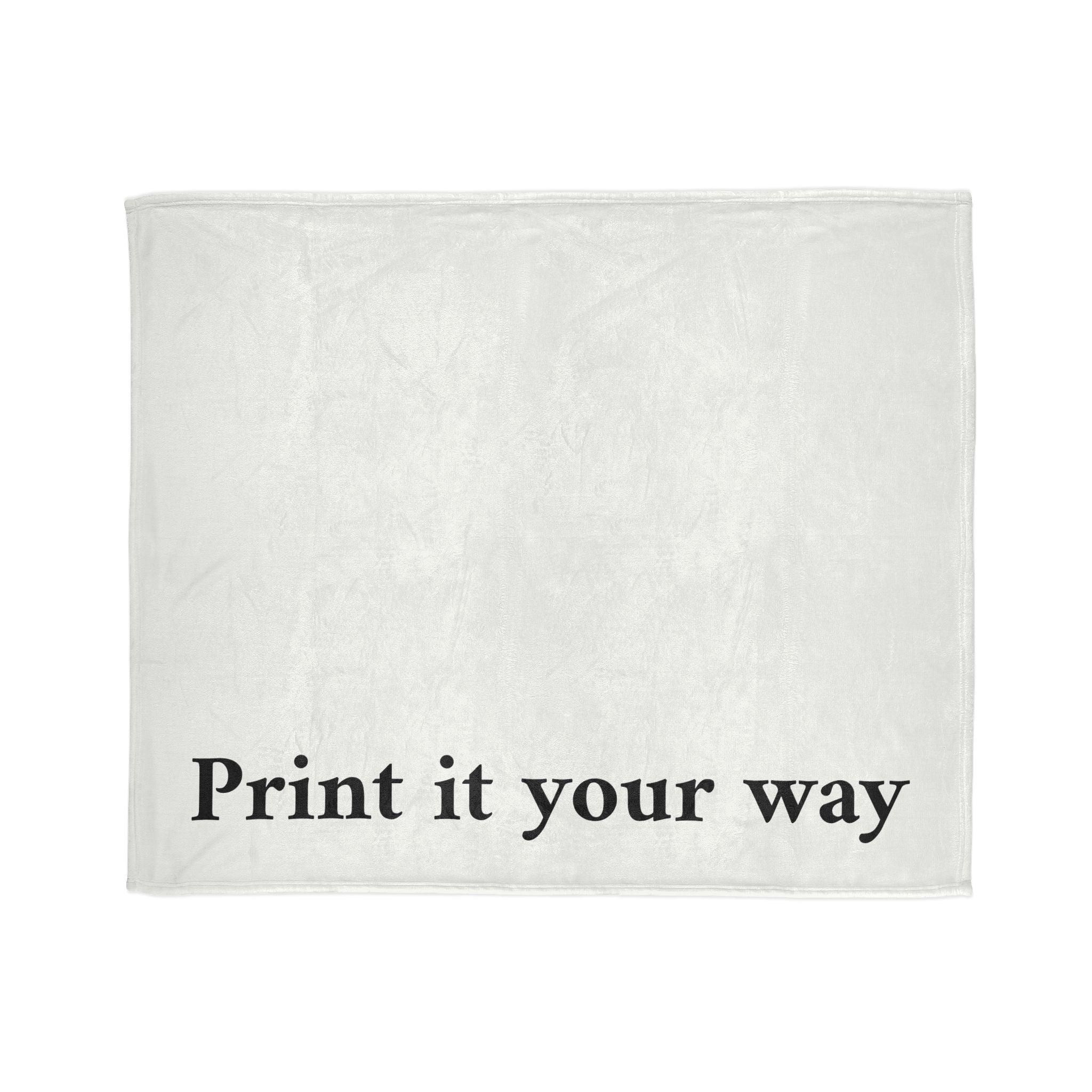Customizable Soft Polyester Blanket — "Print It Your Way" Personalized Throw