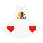 Girls' Sundress — 'Bee Cool' & 'Finally Legal' Heart Print Sleeveless Dress