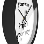 Minimalist "Print It Your Way" Wall Clock — Modern Monochrome Home Decor