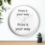 Minimalist "Print It Your Way" Wall Clock — Modern Monochrome Home Decor