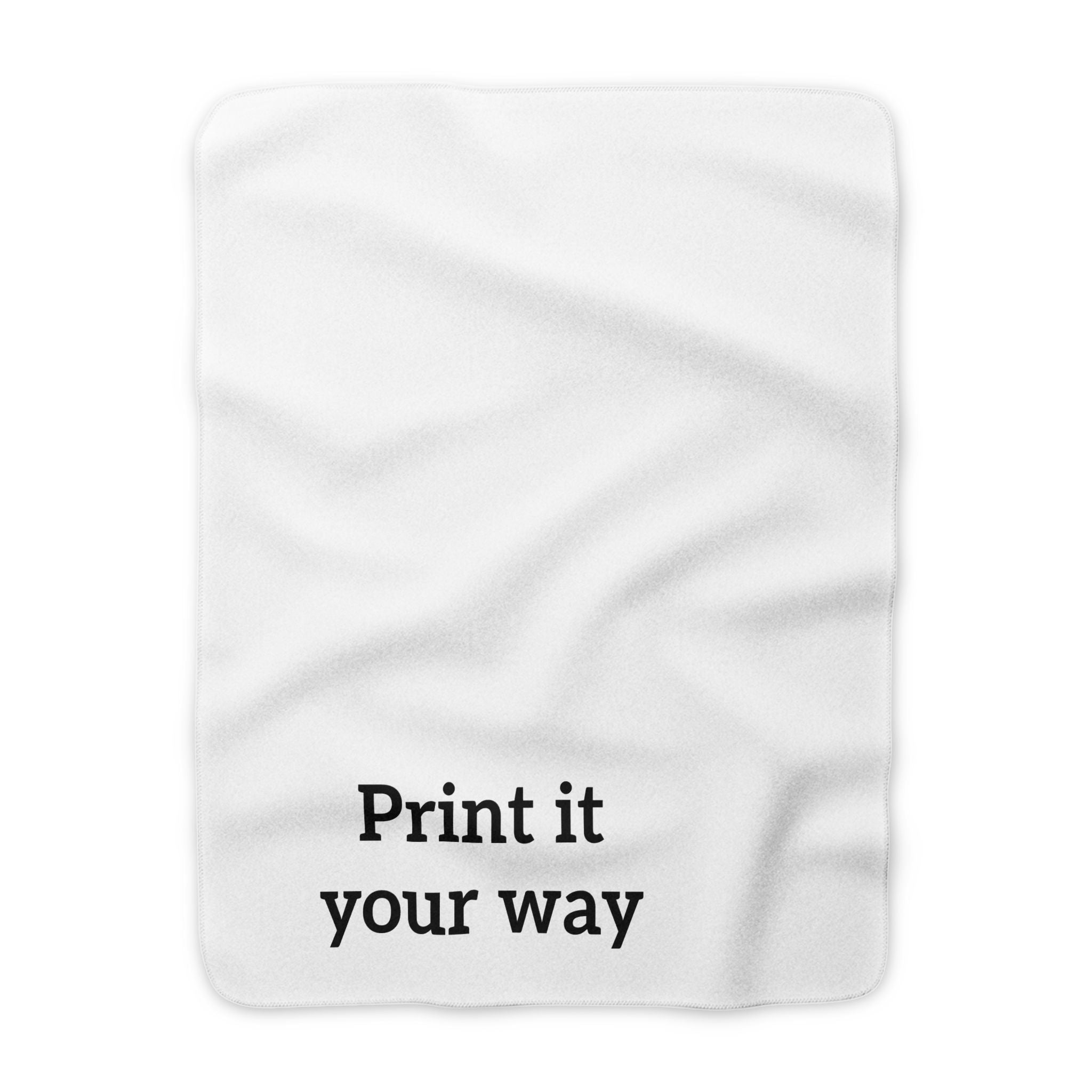 Sherpa Blanket — "Print It Your Way" Cozy Fleece Throw