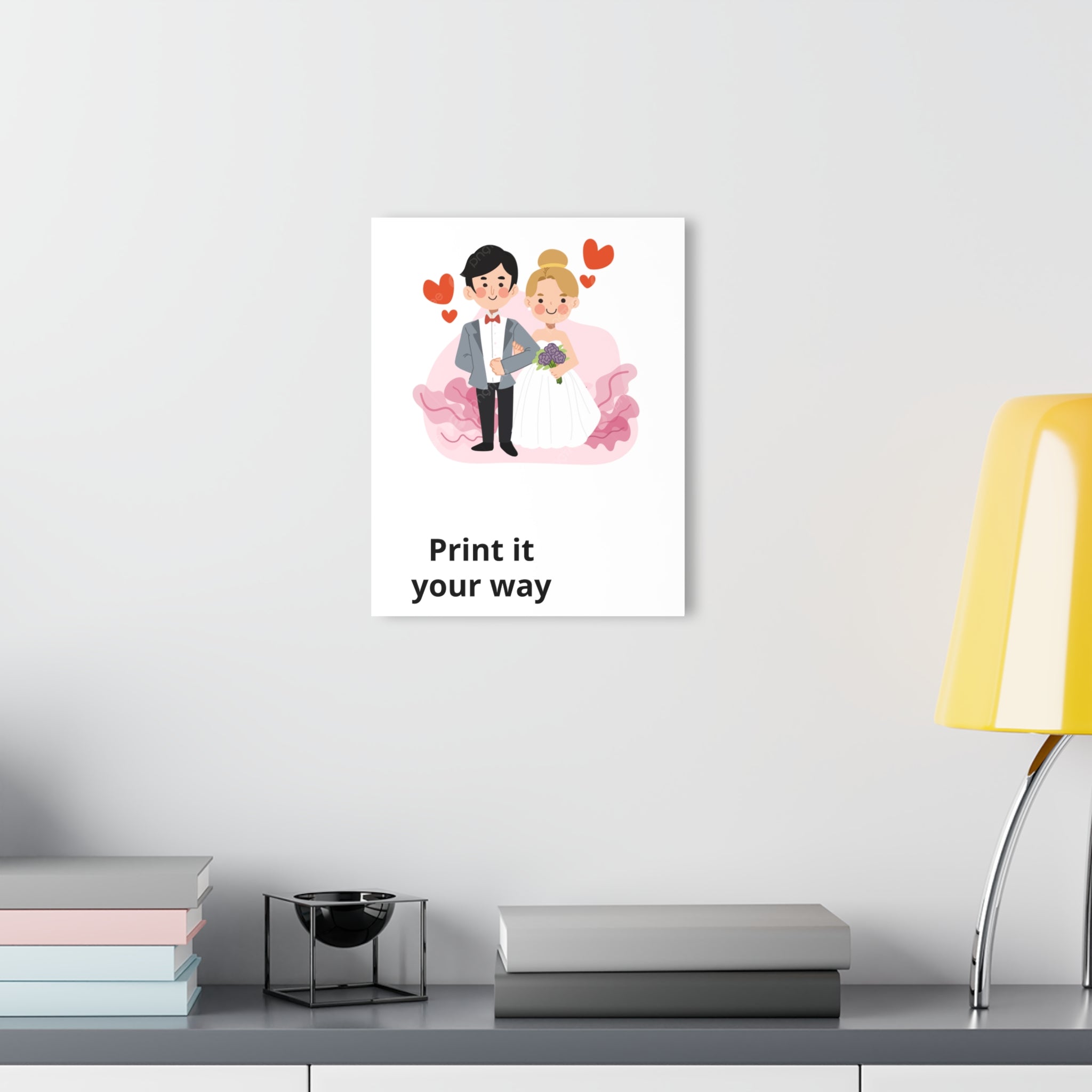 Wedding Couple Acrylic Print – Customizable French Cleat Wall Art