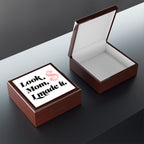 Jewelry Box — “Look Mom, I Made It.” Keepsake Box with Pink Dollar Sign