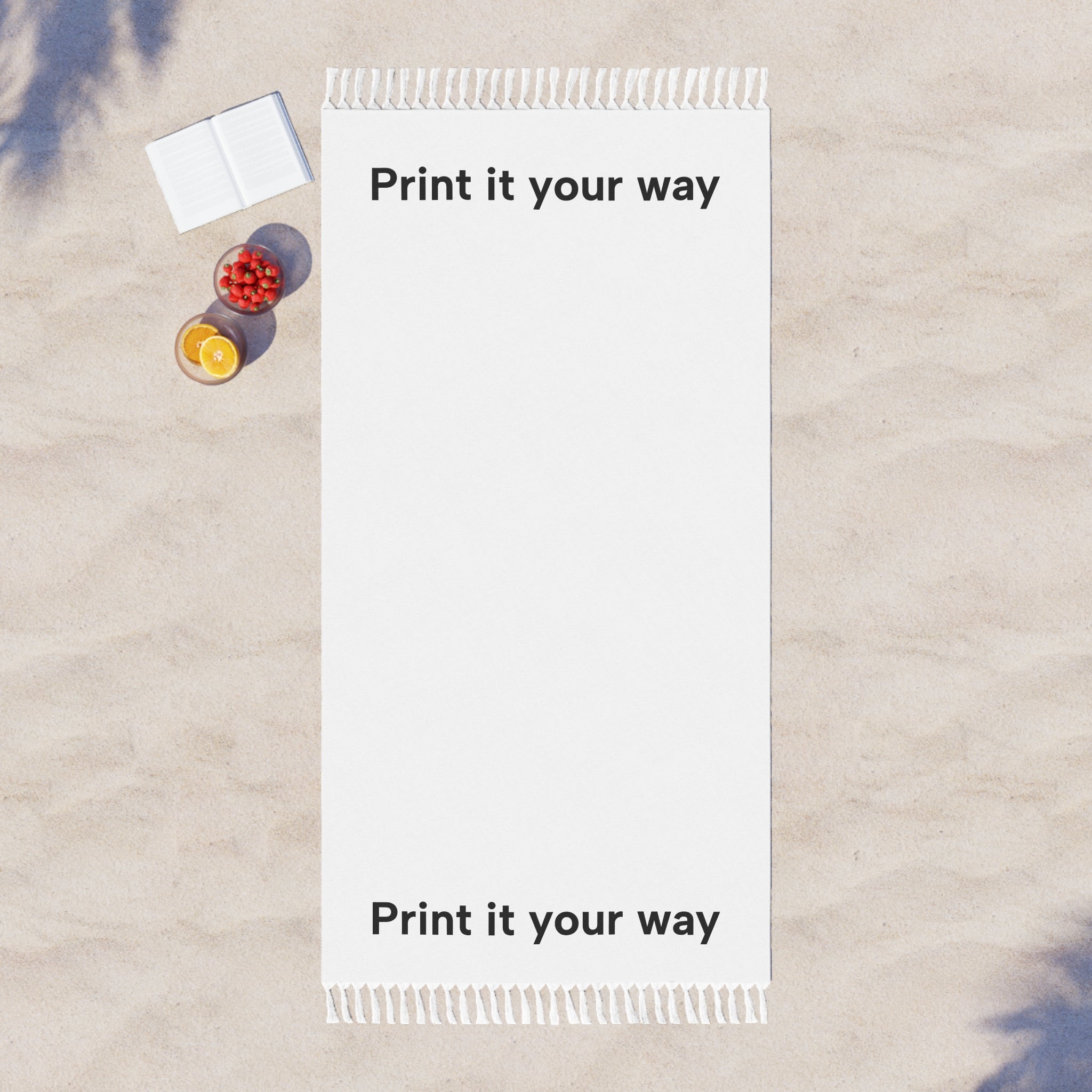 Boho Beach Towel – Customizable "Print It Your Way" Fringe Towel