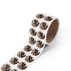 Round Pet Photo Sticker Roll — Custom Cute Cats & Dogs Label Stickers (Round)