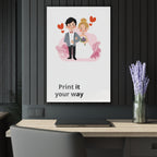 Wedding Couple Acrylic Print – Customizable French Cleat Wall Art