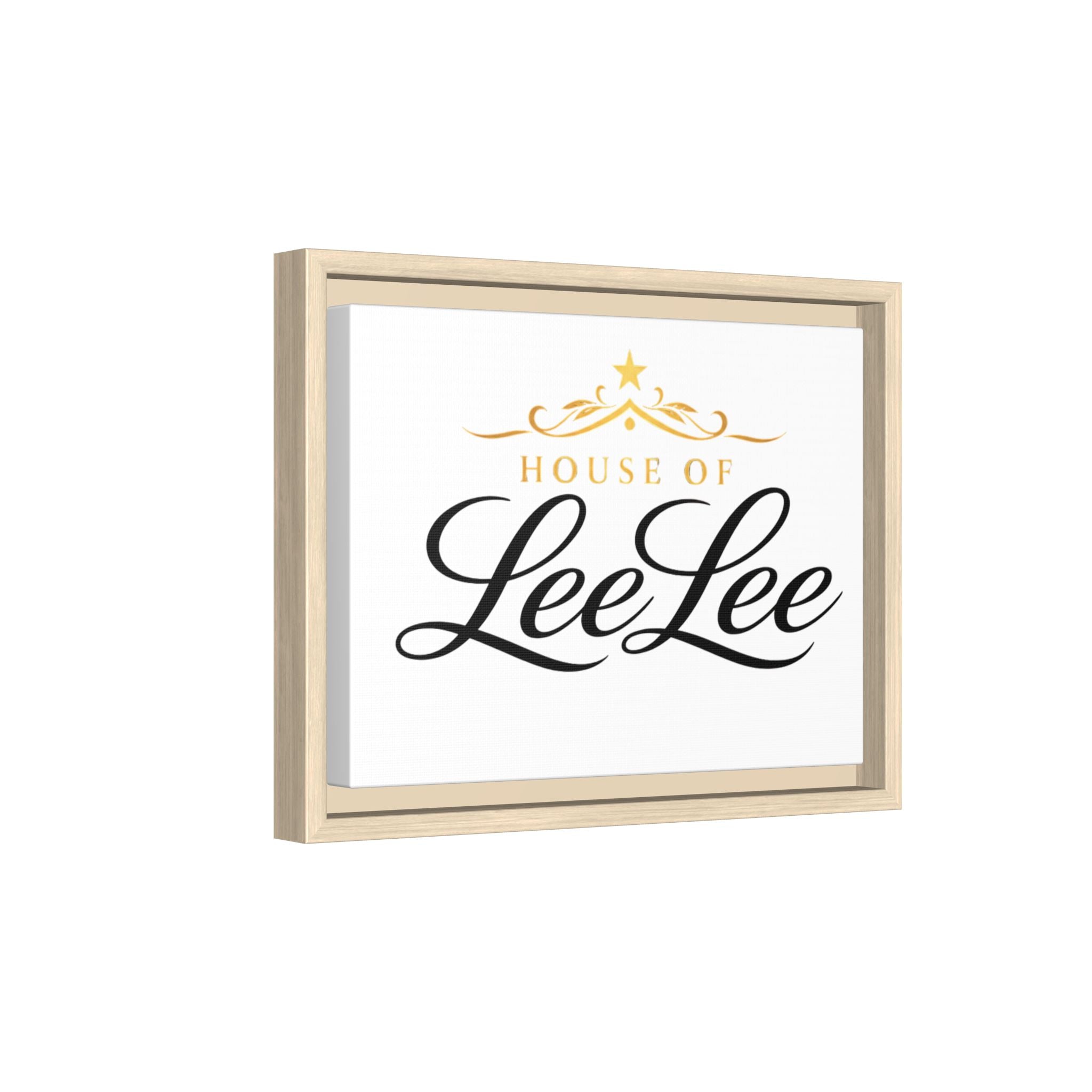 Framed Matte Canvas Print — "House of LeeLee" Script Wall Art