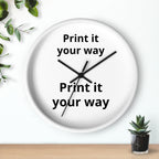 Minimalist "Print It Your Way" Wall Clock — Modern Monochrome Home Decor