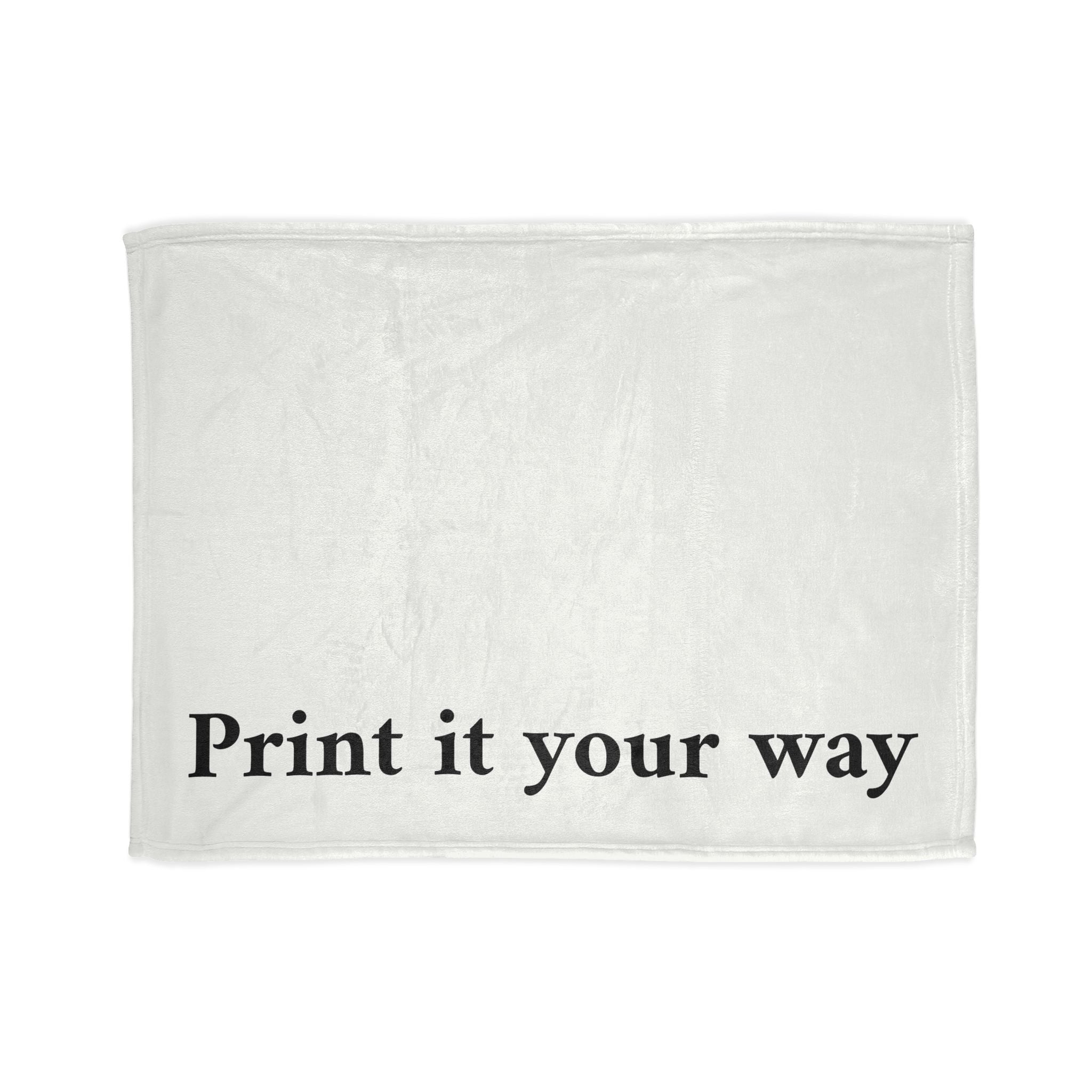 Customizable Soft Polyester Blanket — "Print It Your Way" Personalized Throw