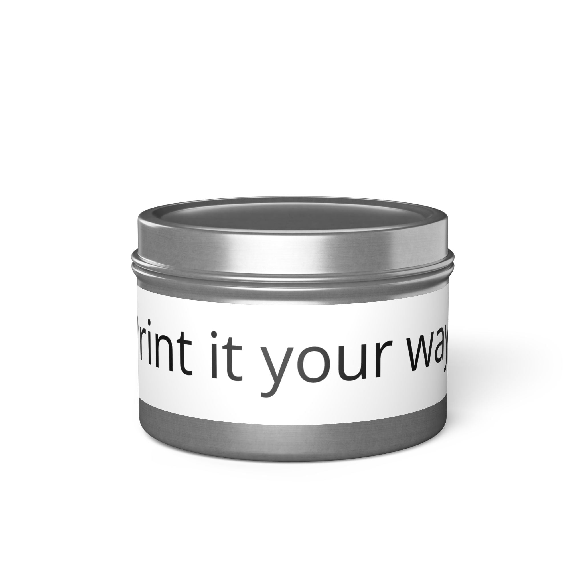 Customizable Tin Candle — 'Print it your way' Personalized Scented Tin