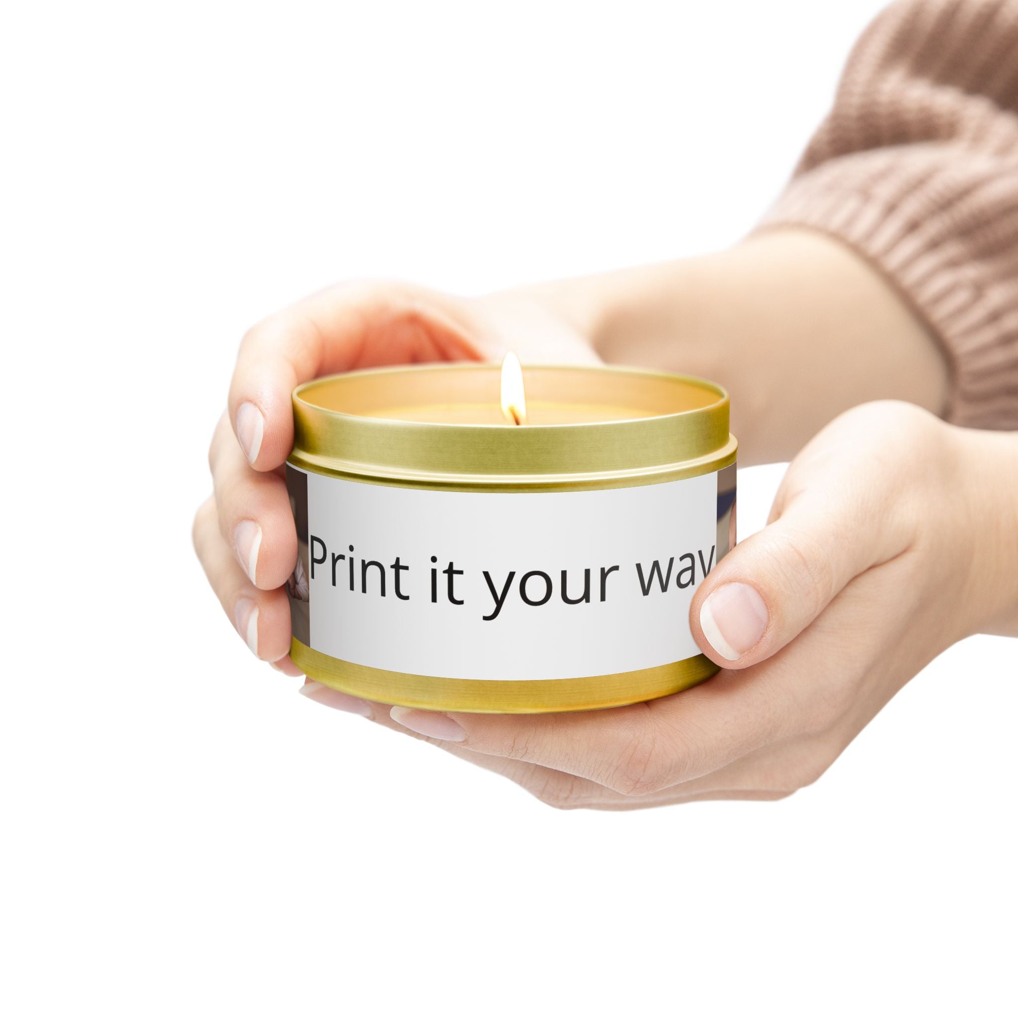 Personalized Tin Candle — Custom Photo & Text Scented Candle Gift