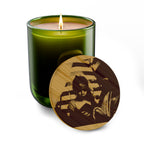 Engraved 14oz Scented Soy Candle — Hand-Poured Aromatic Candle with Custom Bamboo Lid