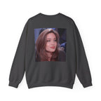 Graphic Crewneck Sweatshirt — Portrait Photo Print with Quote