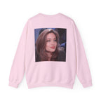 Graphic Crewneck Sweatshirt — Portrait Photo Print with Quote