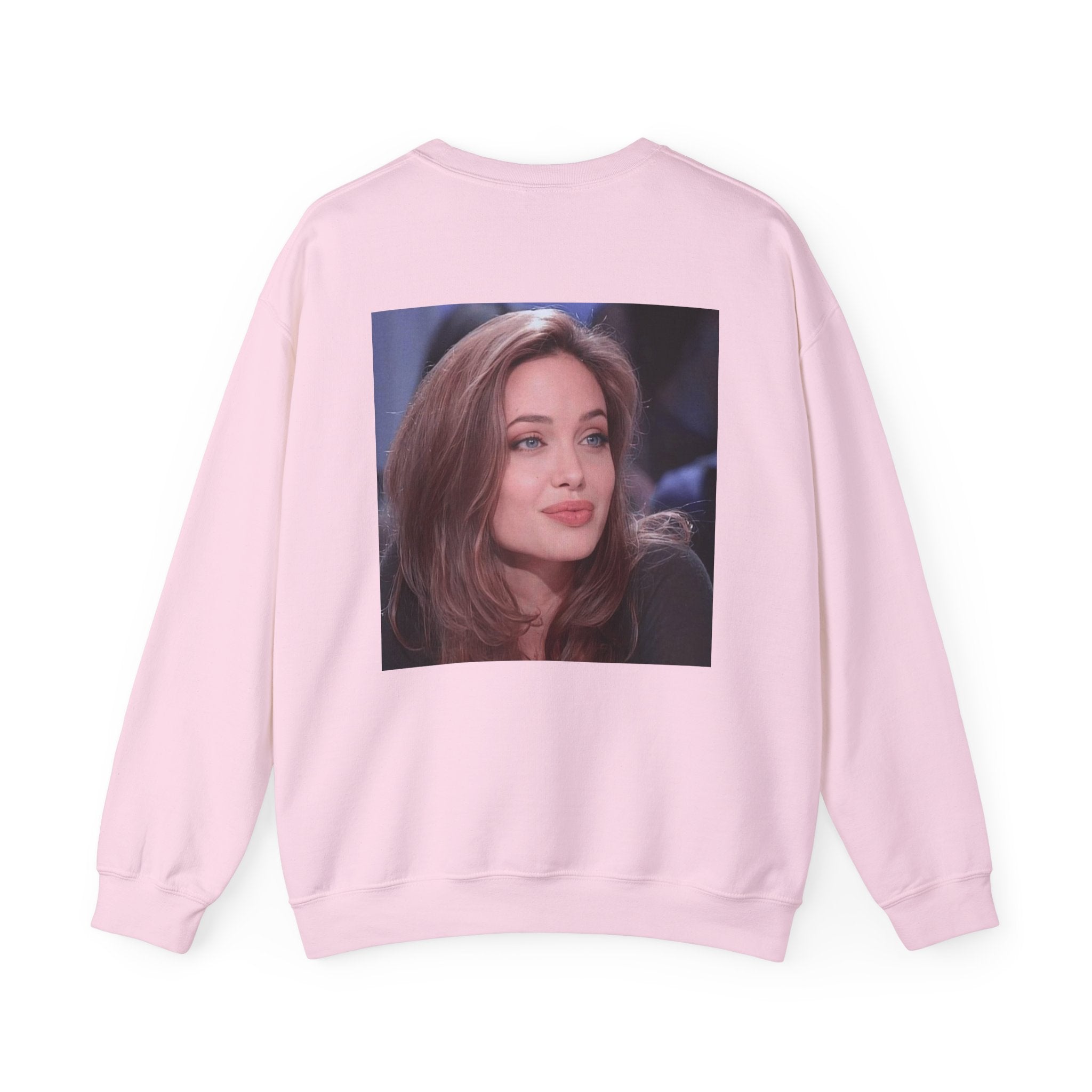 Graphic Crewneck Sweatshirt — Portrait Photo Print with Quote