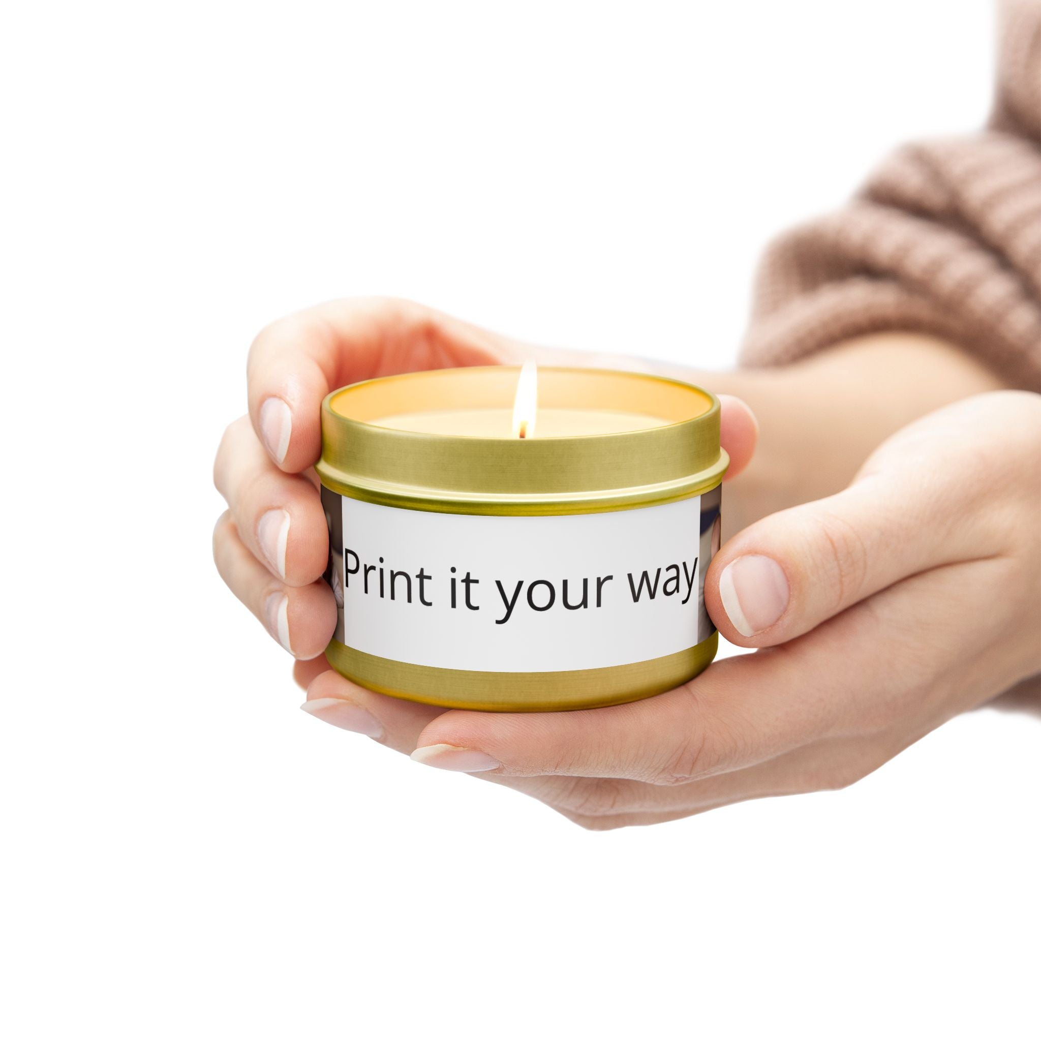 Personalized Tin Candle — Custom Photo & Text Scented Candle Gift