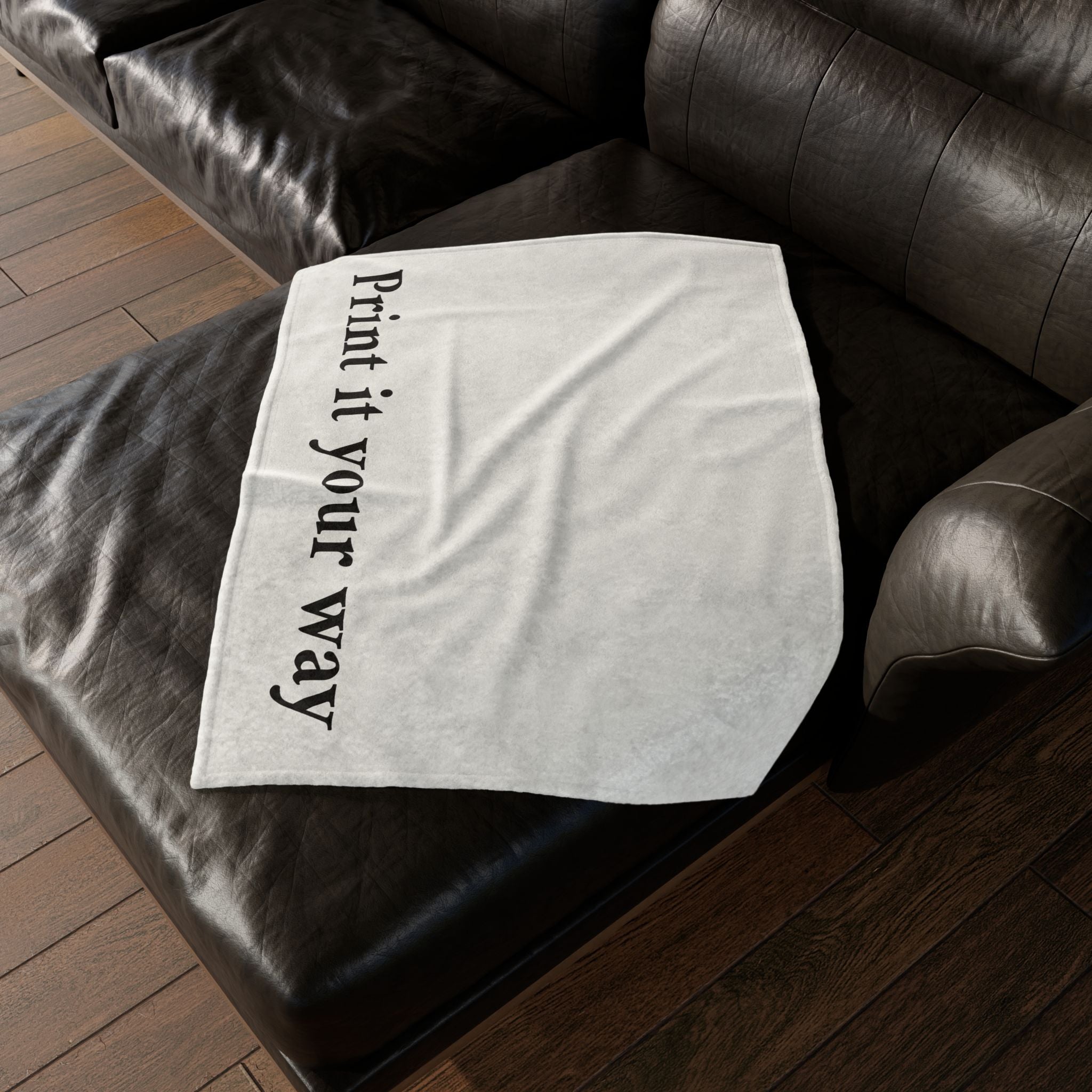 Customizable Soft Polyester Blanket — "Print It Your Way" Personalized Throw