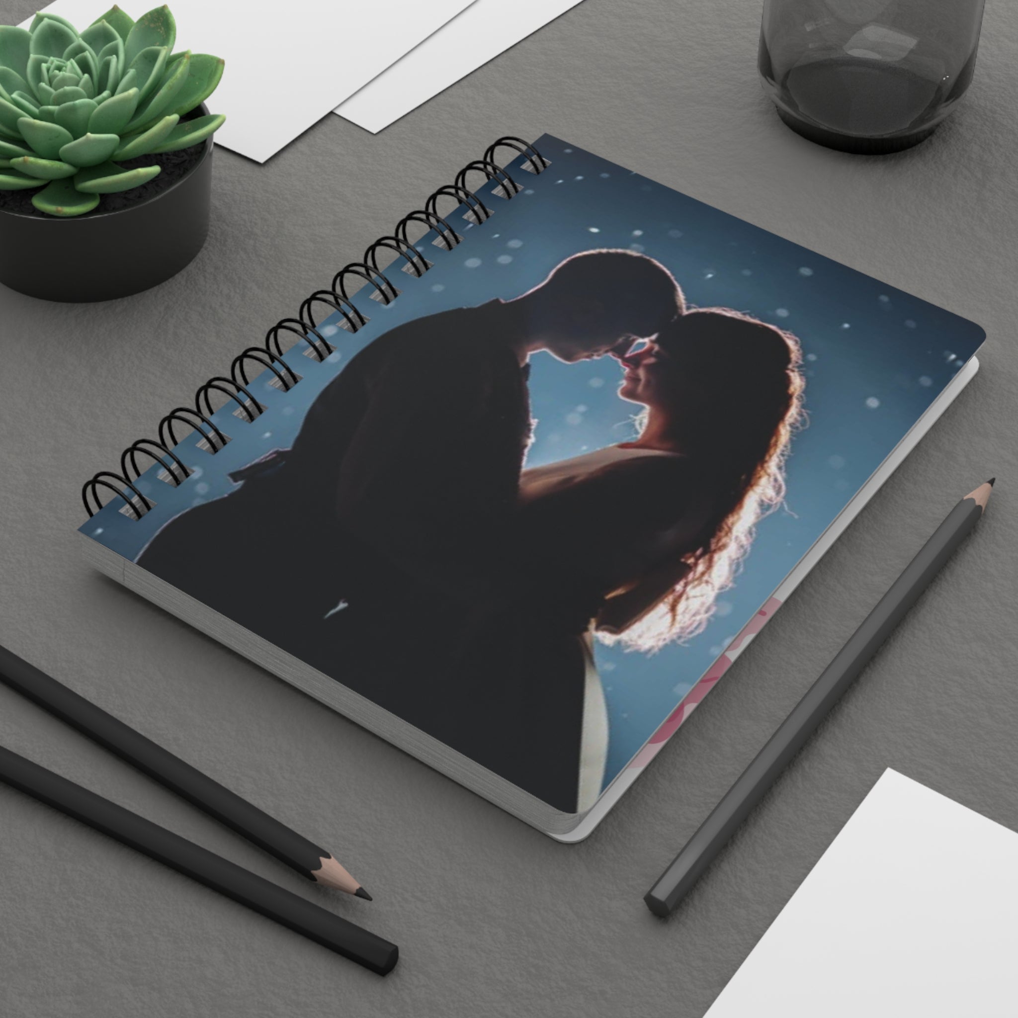 Romantic Photo Spiral Journal — Personalized Couple & Family Memory Notebook