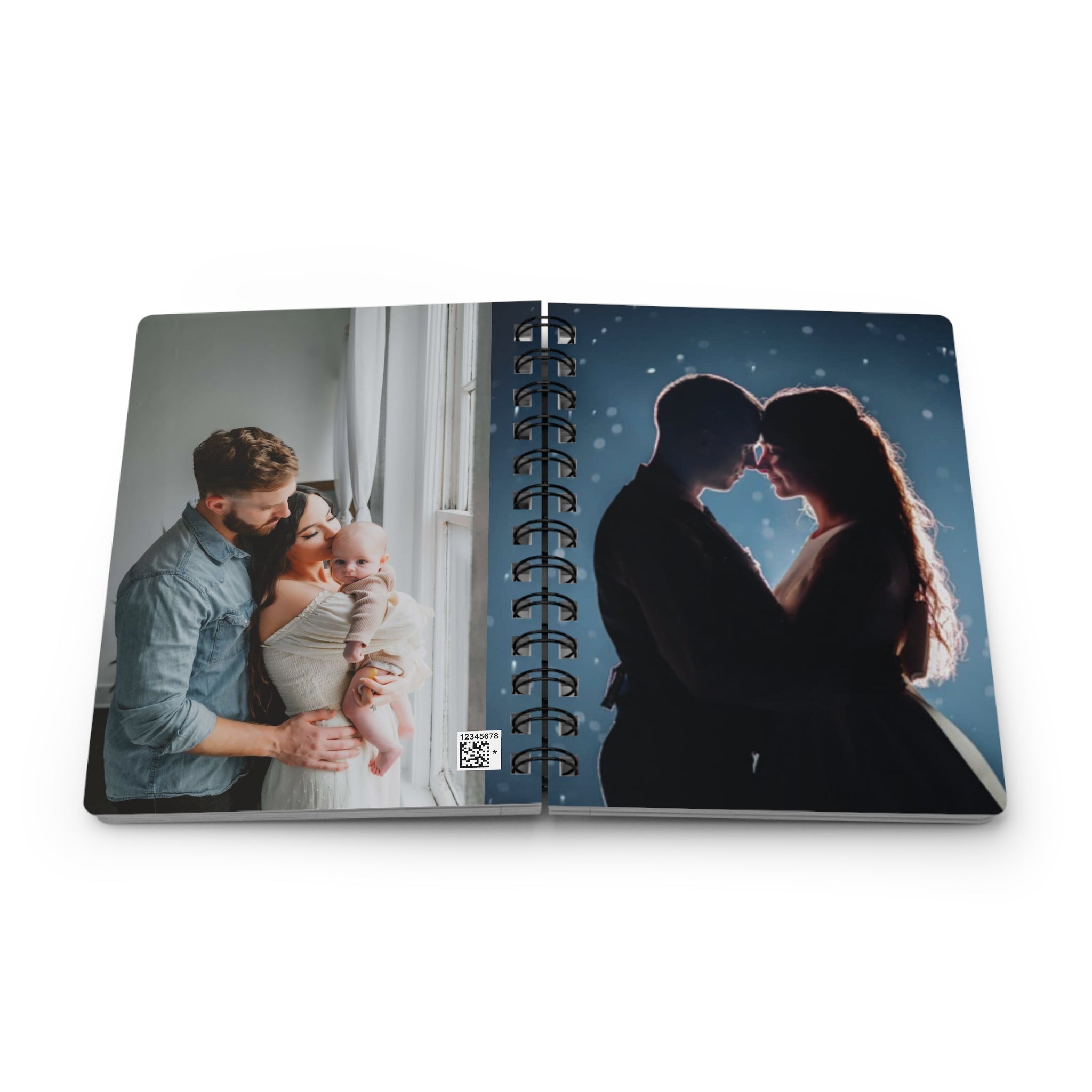 Romantic Photo Spiral Journal — Personalized Couple & Family Memory Notebook