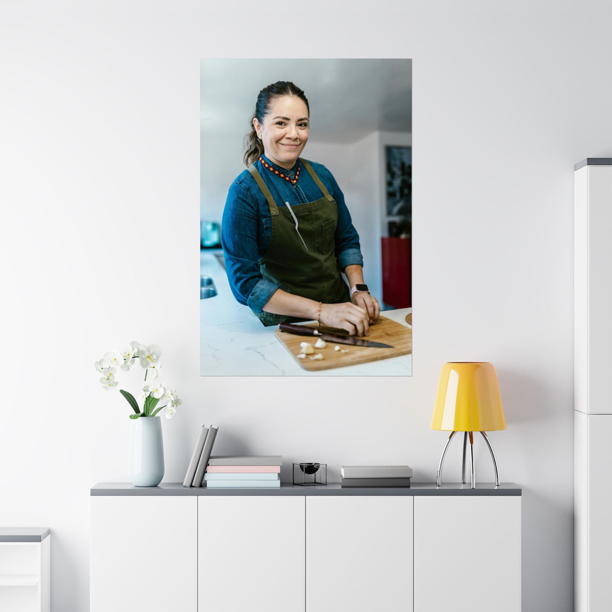 Matte Poster — Female Home Chef Portrait Kitchen Wall Art