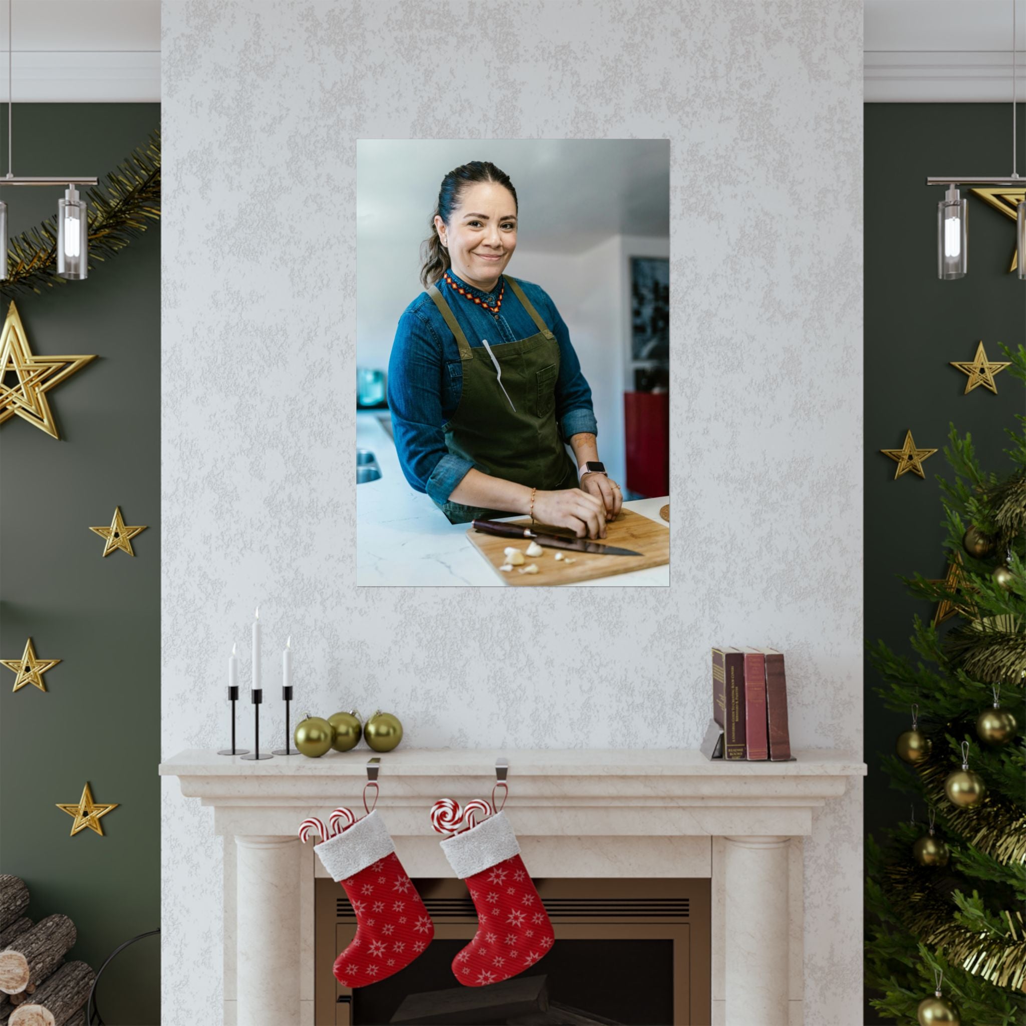 Matte Poster — Female Home Chef Portrait Kitchen Wall Art