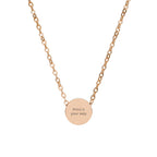 Mini Engraved Circle Necklace — Personalized Tiny Disc Pendant