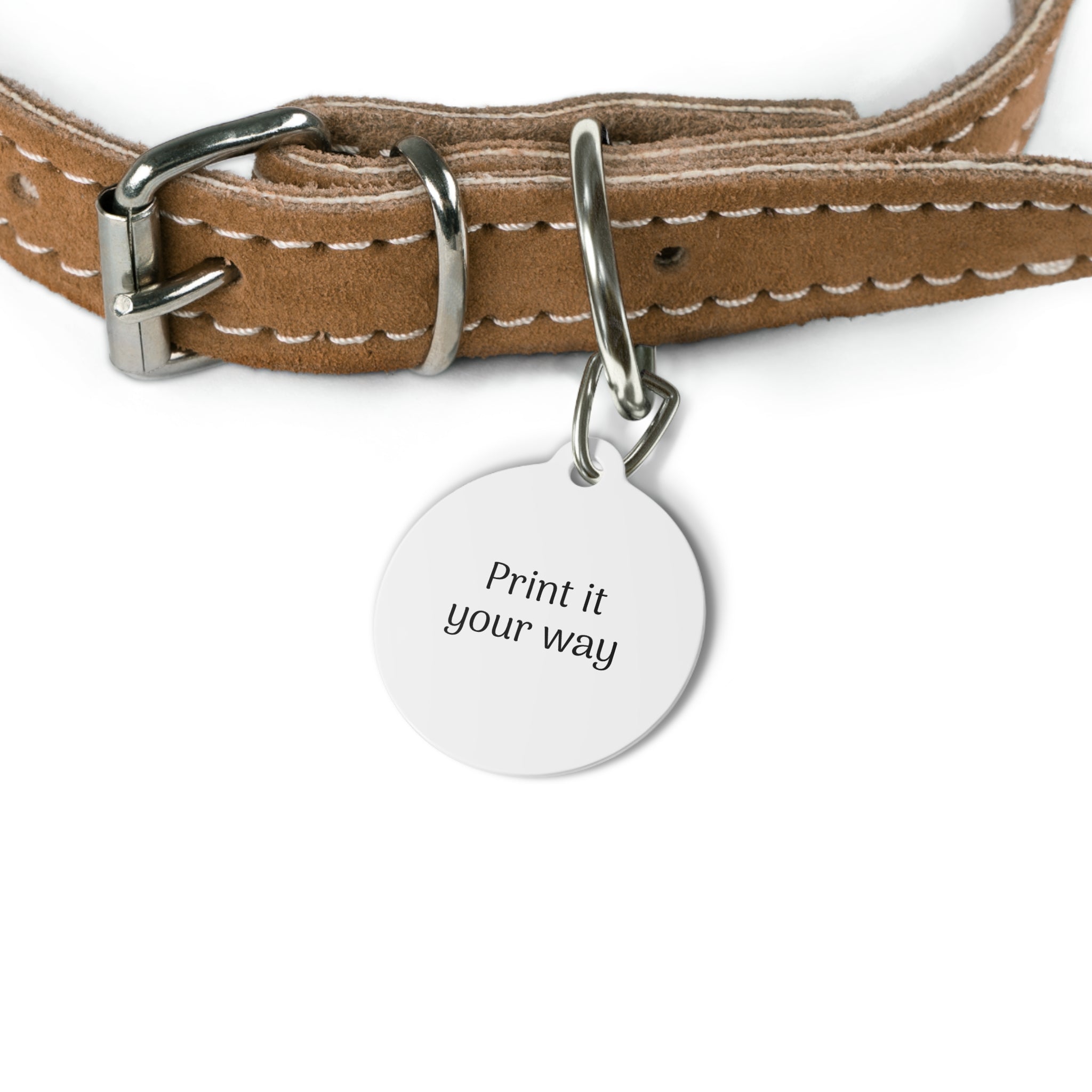 Custom Round Pet Tag – Personalized Engraved ID Tag (Print It Your Way)