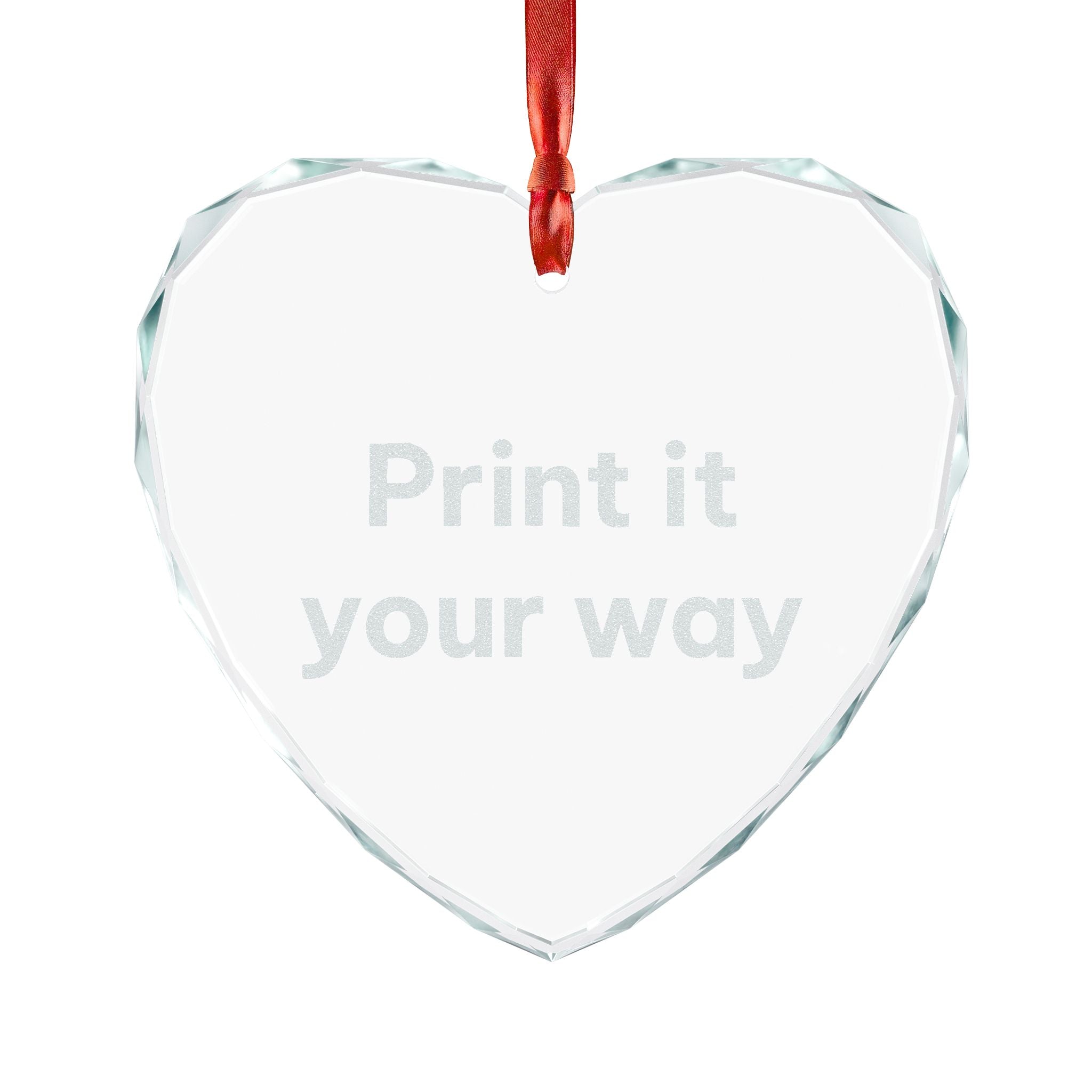 Engraved Crystal Ornament – Personalized Round or Heart Glass Keepsake