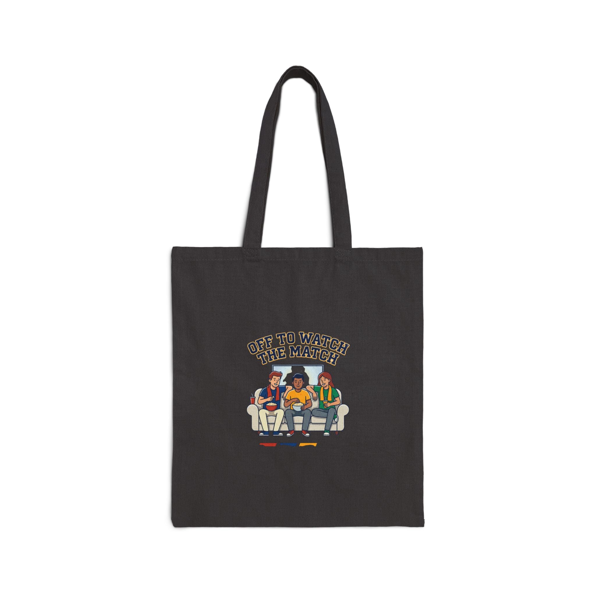 Off to Watch the Match Tote, soccer watch party, country colors