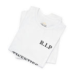 T-Shirt — R.I.P Twenties Front Text & Sunset Palm Back Graphic