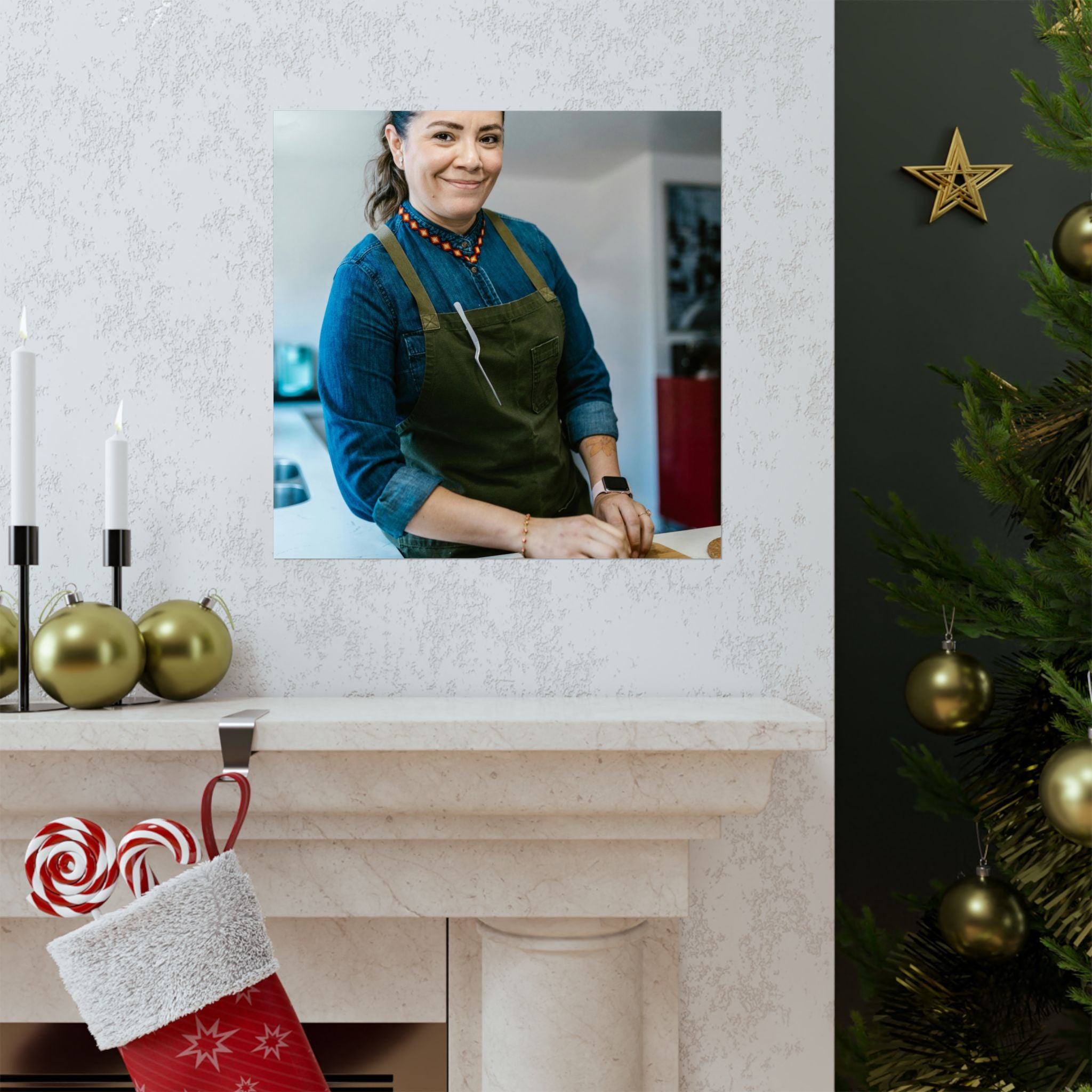 Matte Poster — Female Home Chef Portrait Kitchen Wall Art