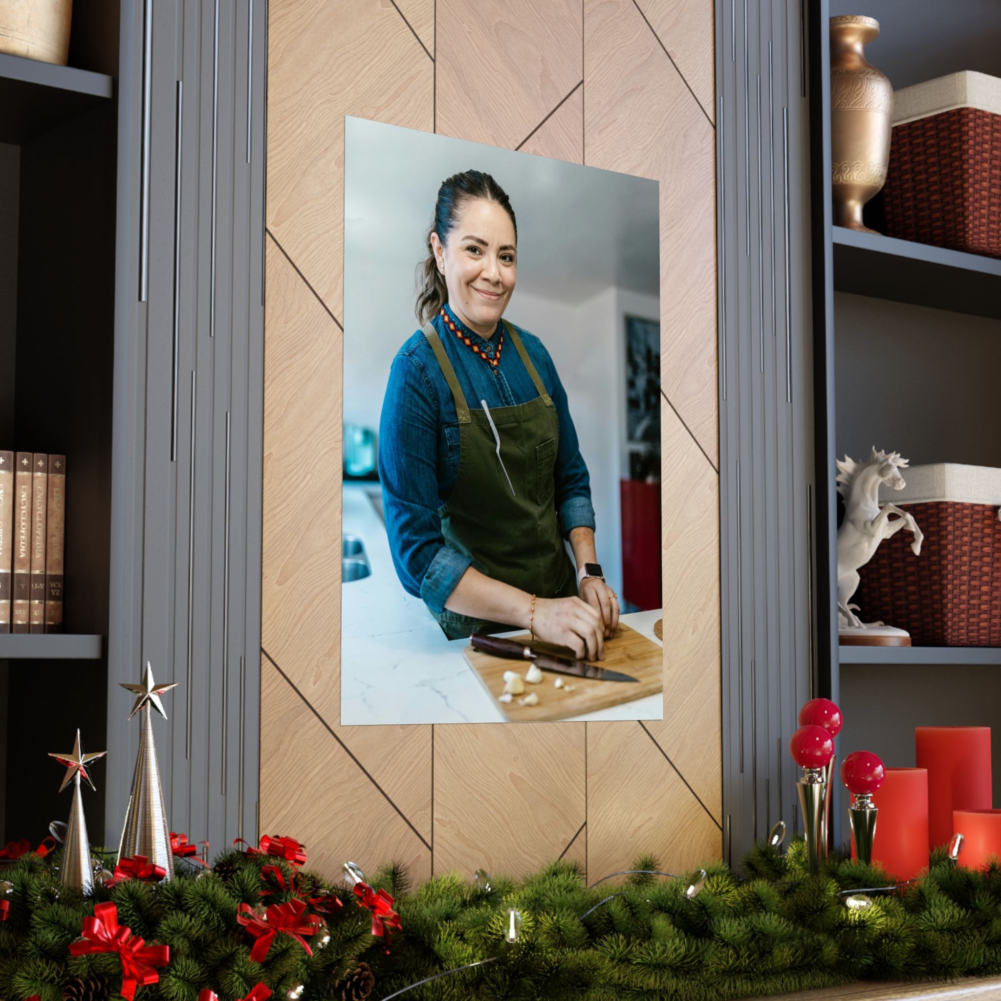 Matte Poster — Female Home Chef Portrait Kitchen Wall Art