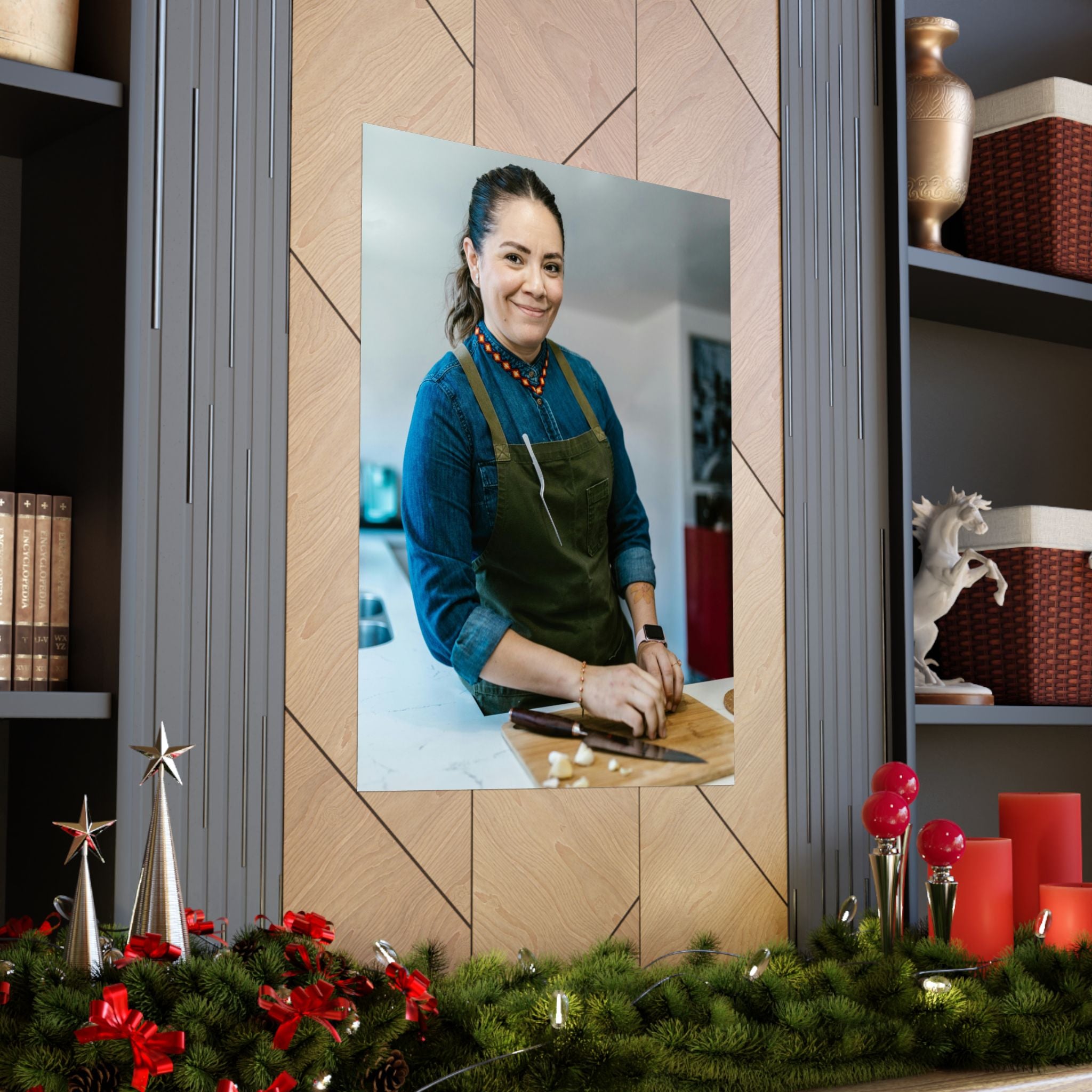 Matte Poster — Female Home Chef Portrait Kitchen Wall Art