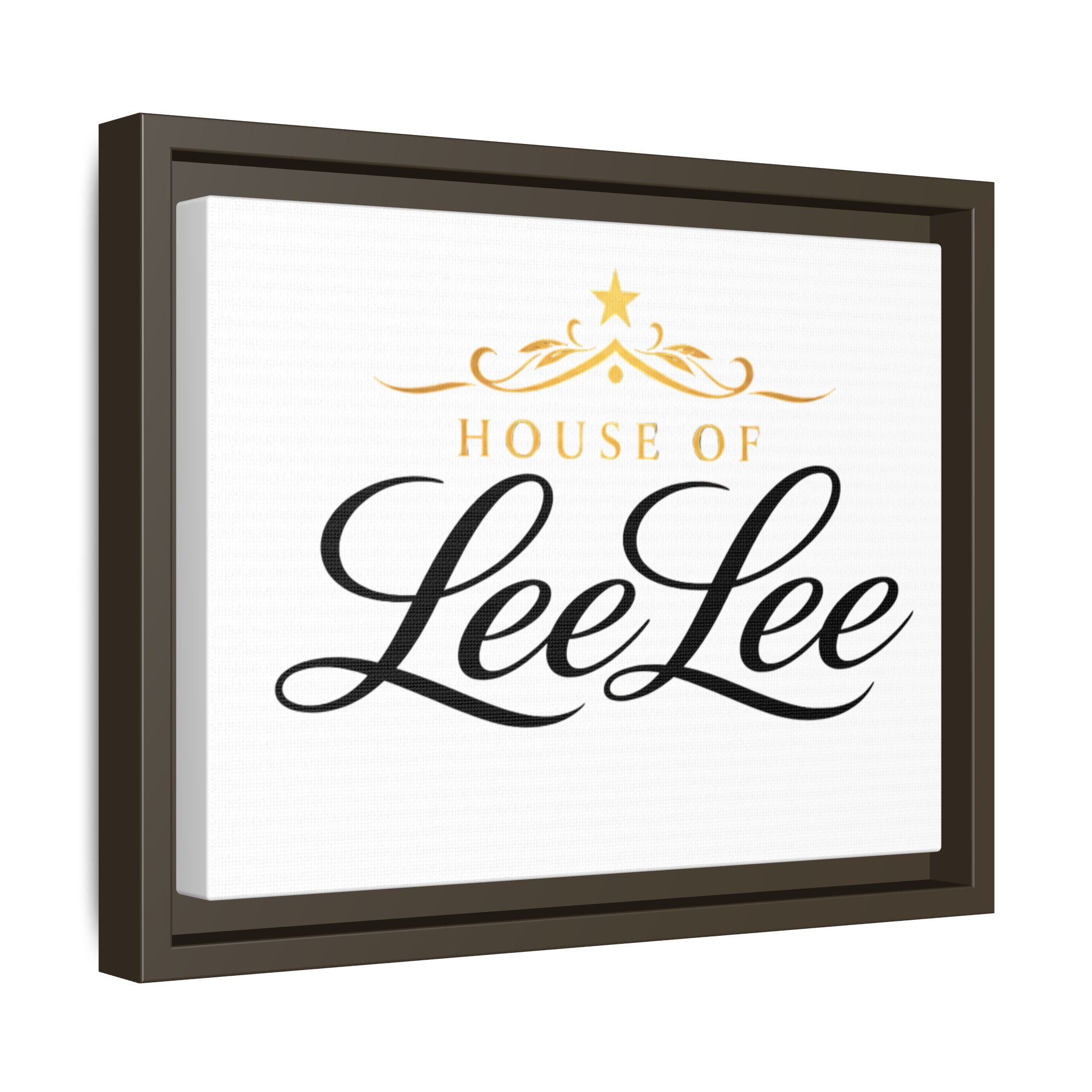 Framed Matte Canvas Print — "House of LeeLee" Script Wall Art
