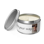 Personalized Tin Candle — Custom Photo & Text Scented Candle Gift