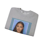 Graphic Crewneck Sweatshirt — Portrait Photo Print with Quote
