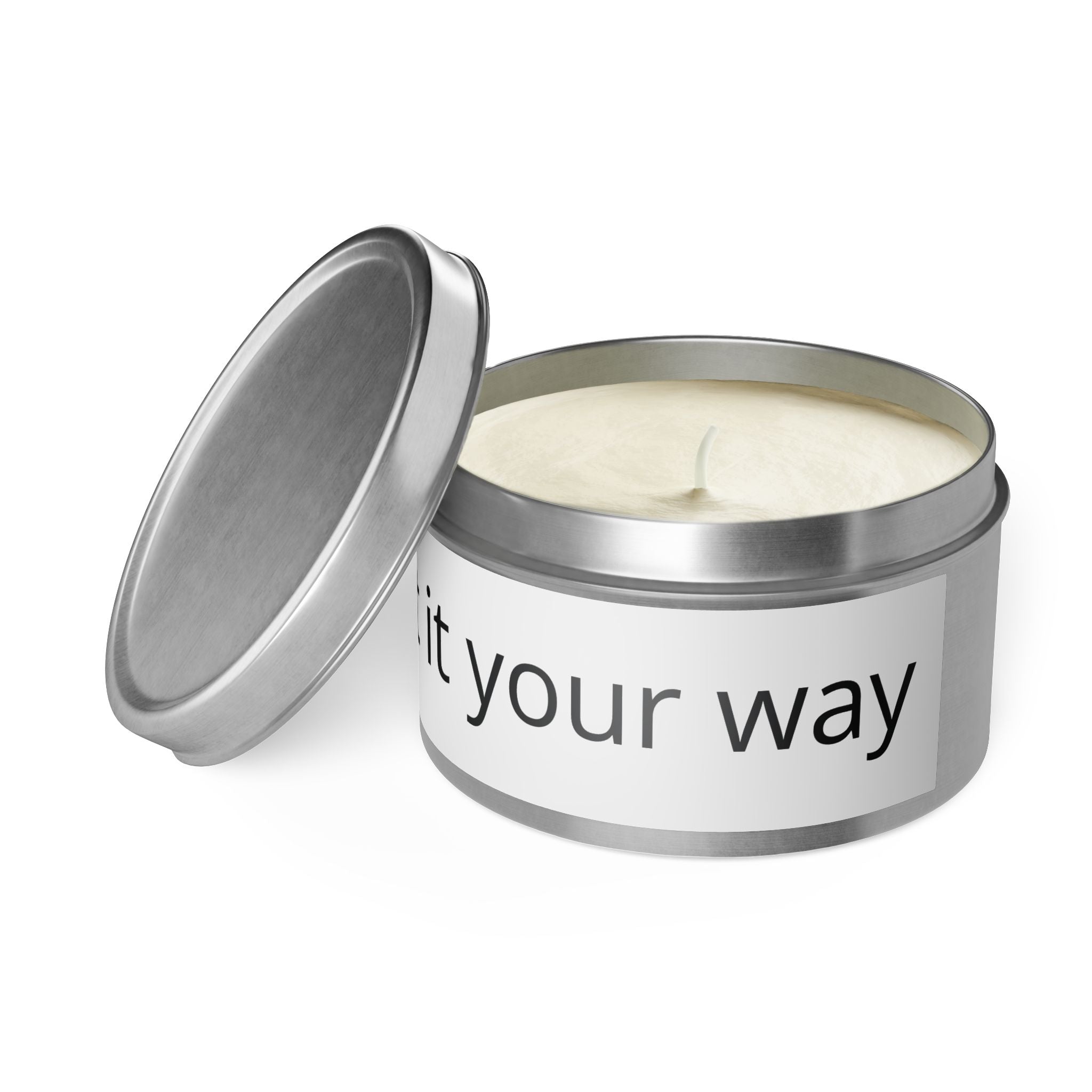 Customizable Tin Candle — 'Print it your way' Personalized Scented Tin