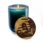 Engraved 14oz Scented Soy Candle — Hand-Poured Aromatic Candle with Custom Bamboo Lid