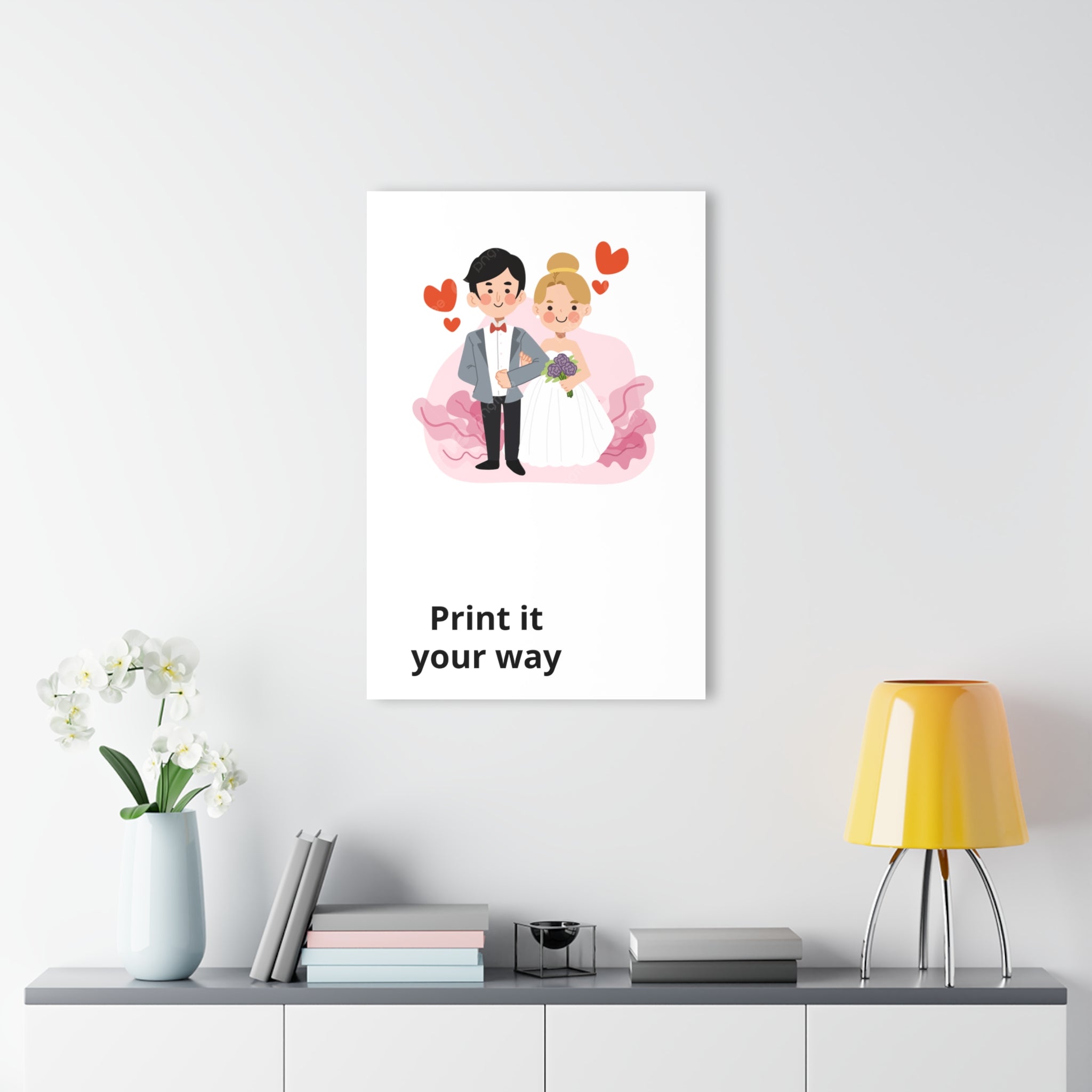 Wedding Couple Acrylic Print – Customizable French Cleat Wall Art