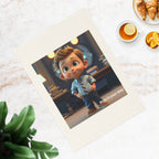 Cotton Tea Towel — Cute Little Boy Cartoon Kitchen Towel (Print It Your Way)