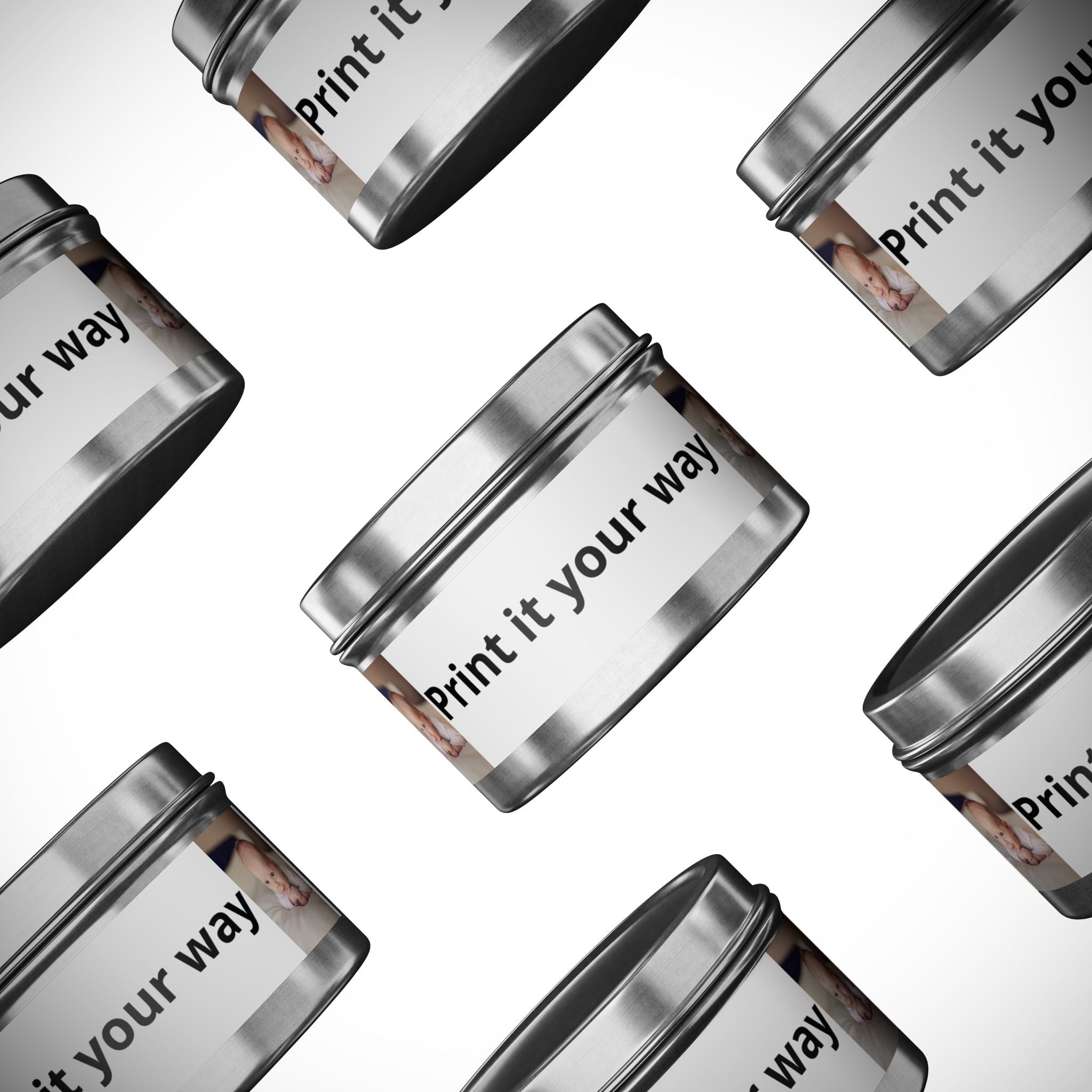 Personalized Tin Candle — Custom Photo & Text Scented Candle Gift