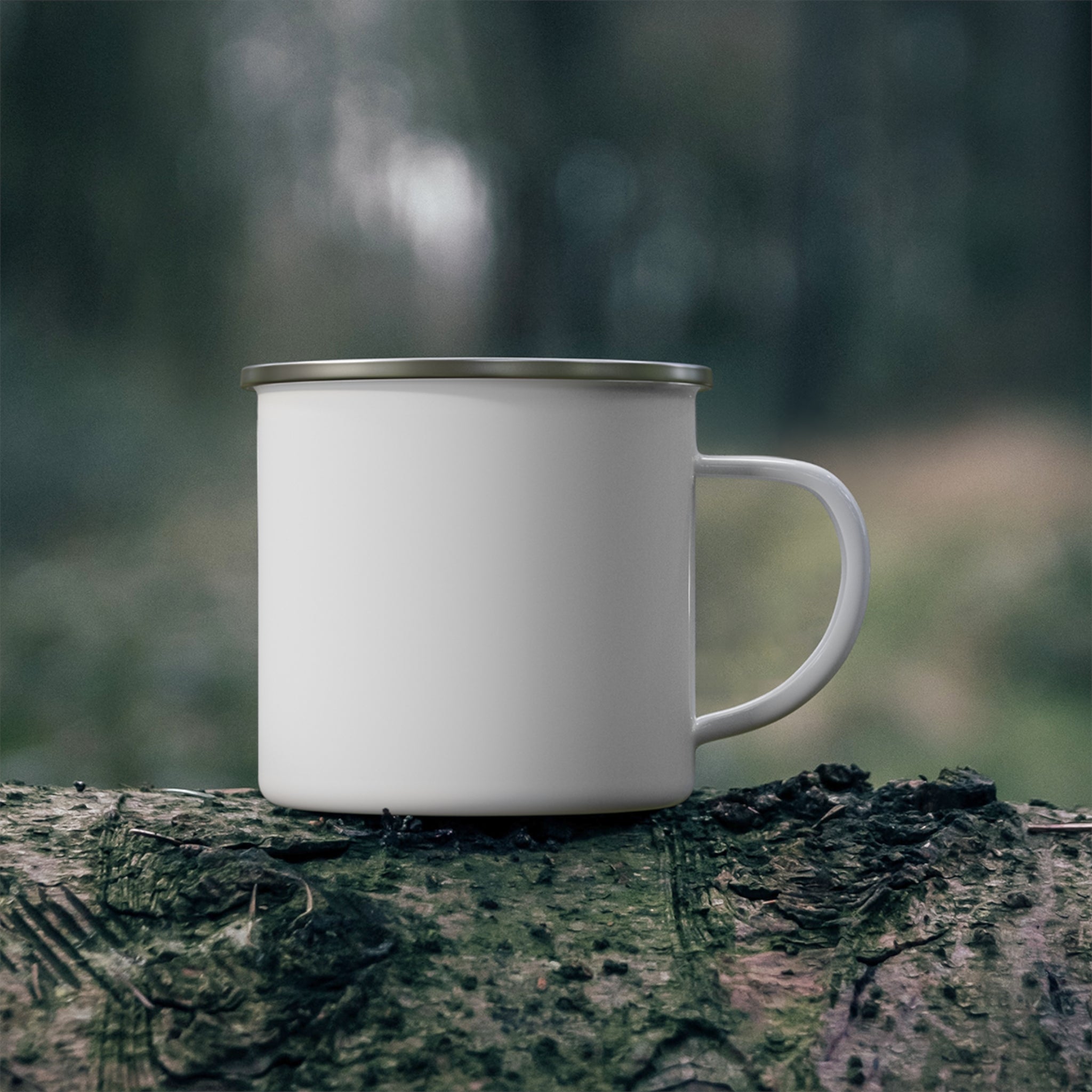Enamel Camping Mug — House of LeeLee Logo Rustic Coffee Cup for Camping & Gifts