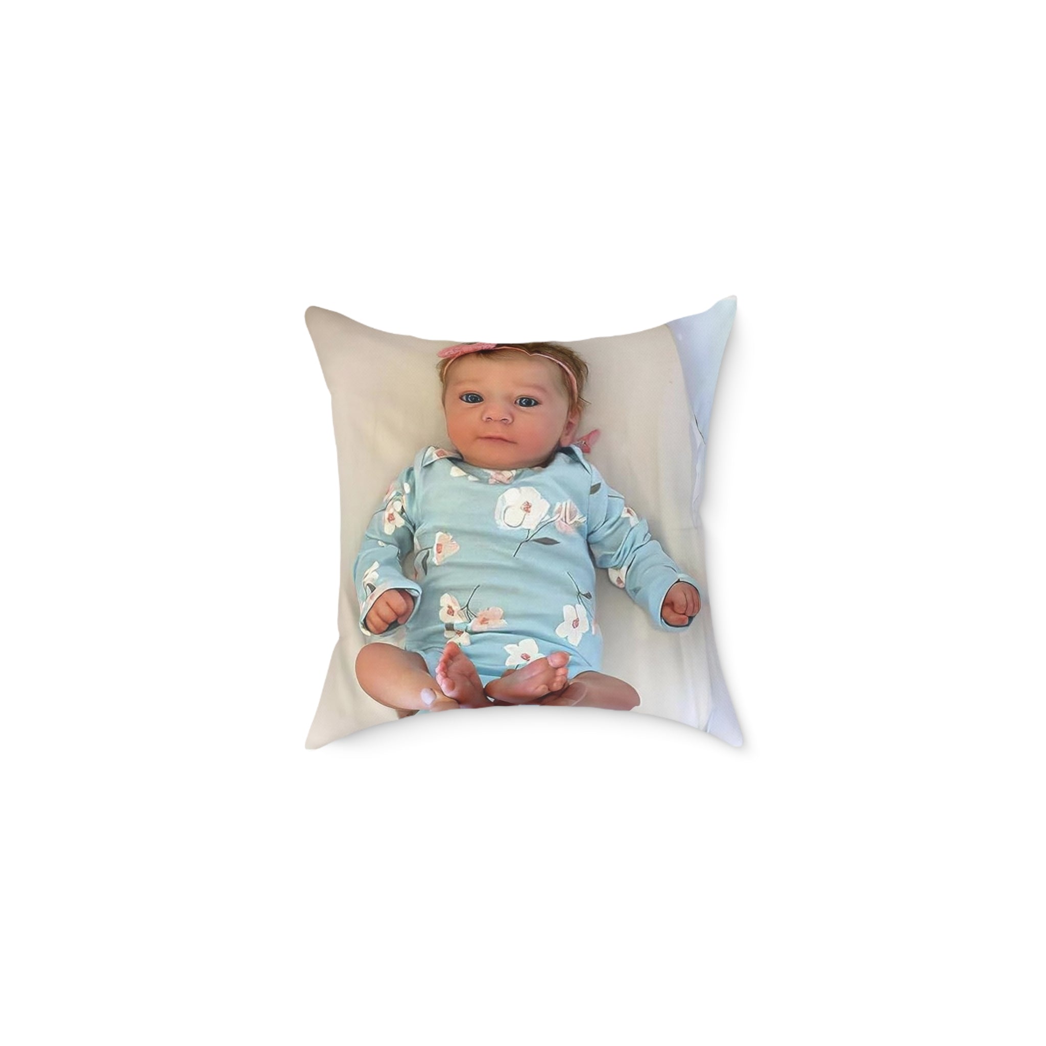 Custom Photo Square Pillow — Personalized Canvas Throw Pillow (Print It Your Way)